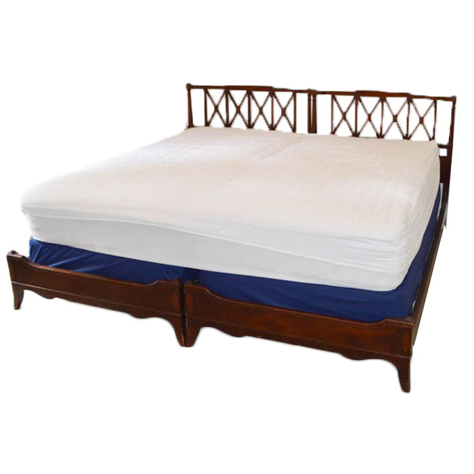 Chippendale Style Mahogany Twin Bed Frames
