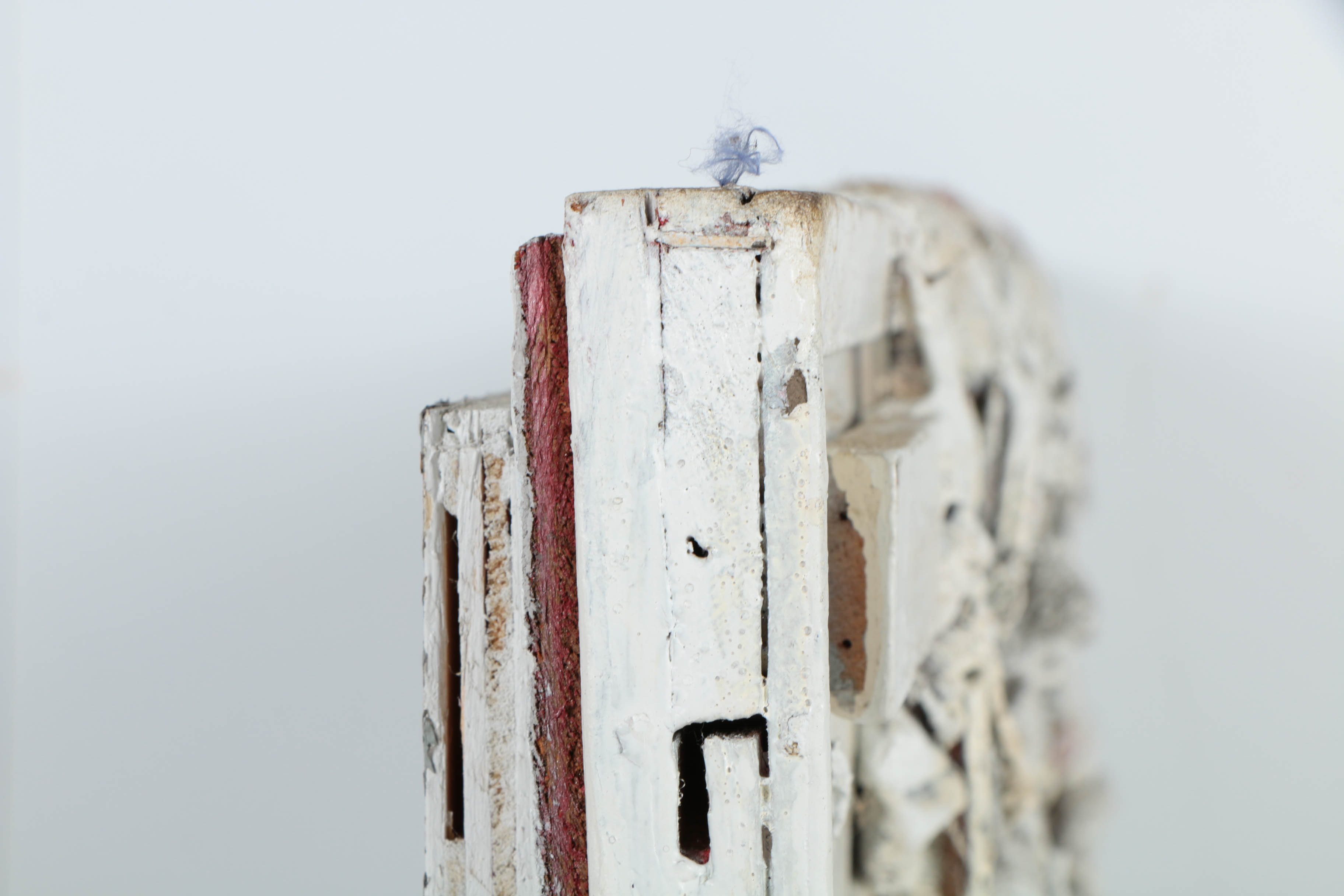 Ronald Ahlström Mixed Media Collage on Board "Construction"