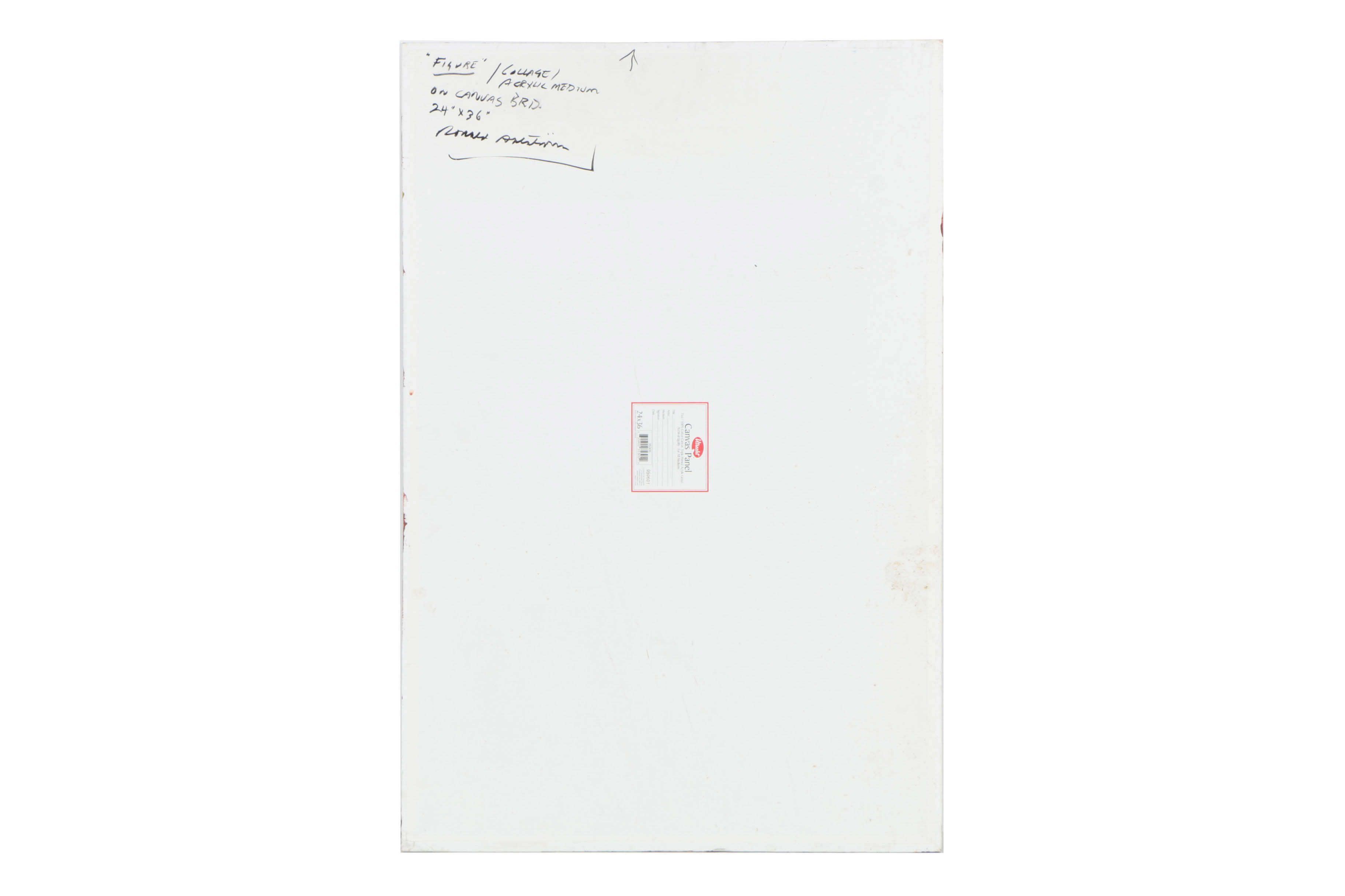 Ronald Ahlström Mixed Media Collages on Canvas Board "Untitled / Figure"