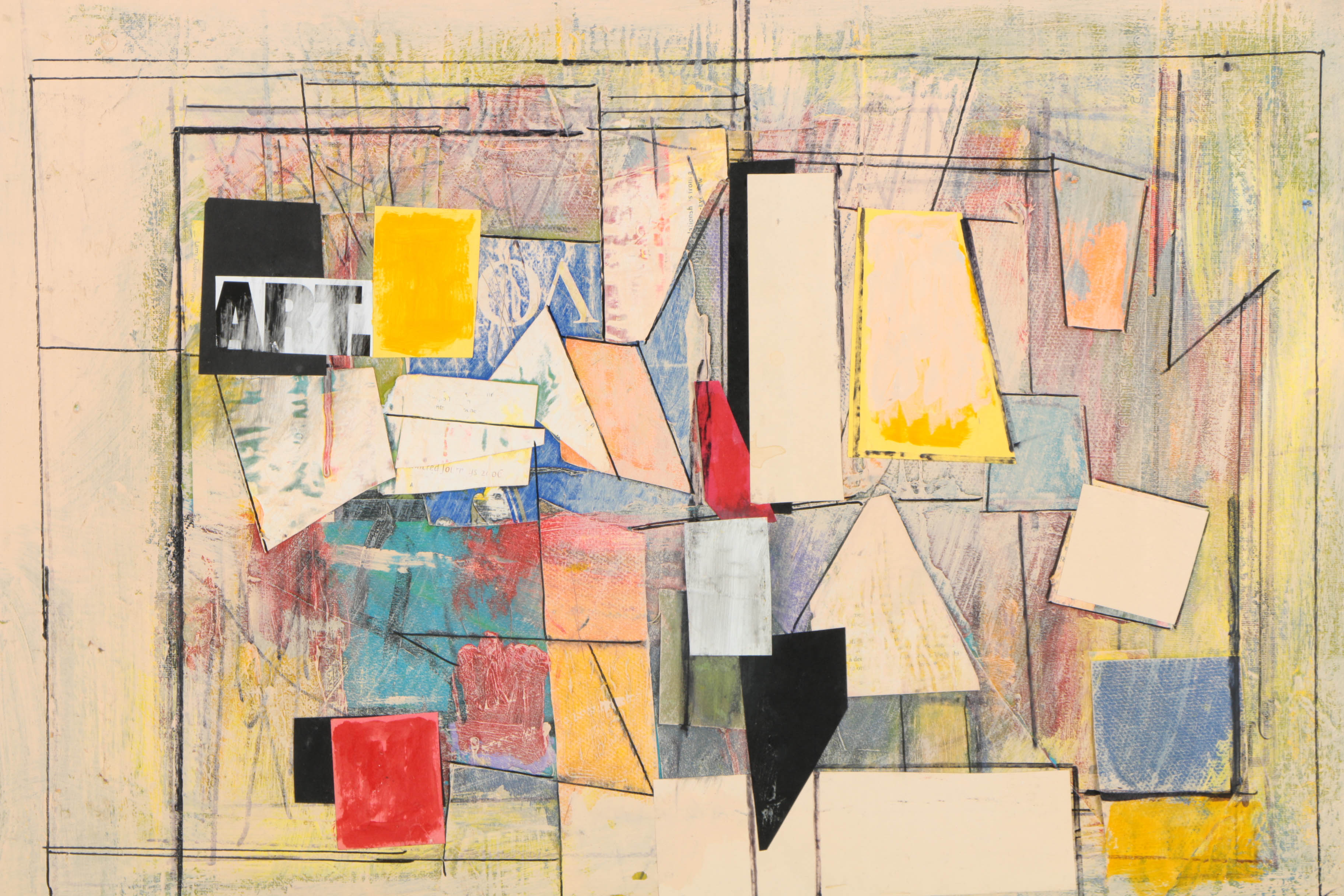 Collection of Ronald Ahlström Abstract Mixed Media Compositions on Canvas Boards