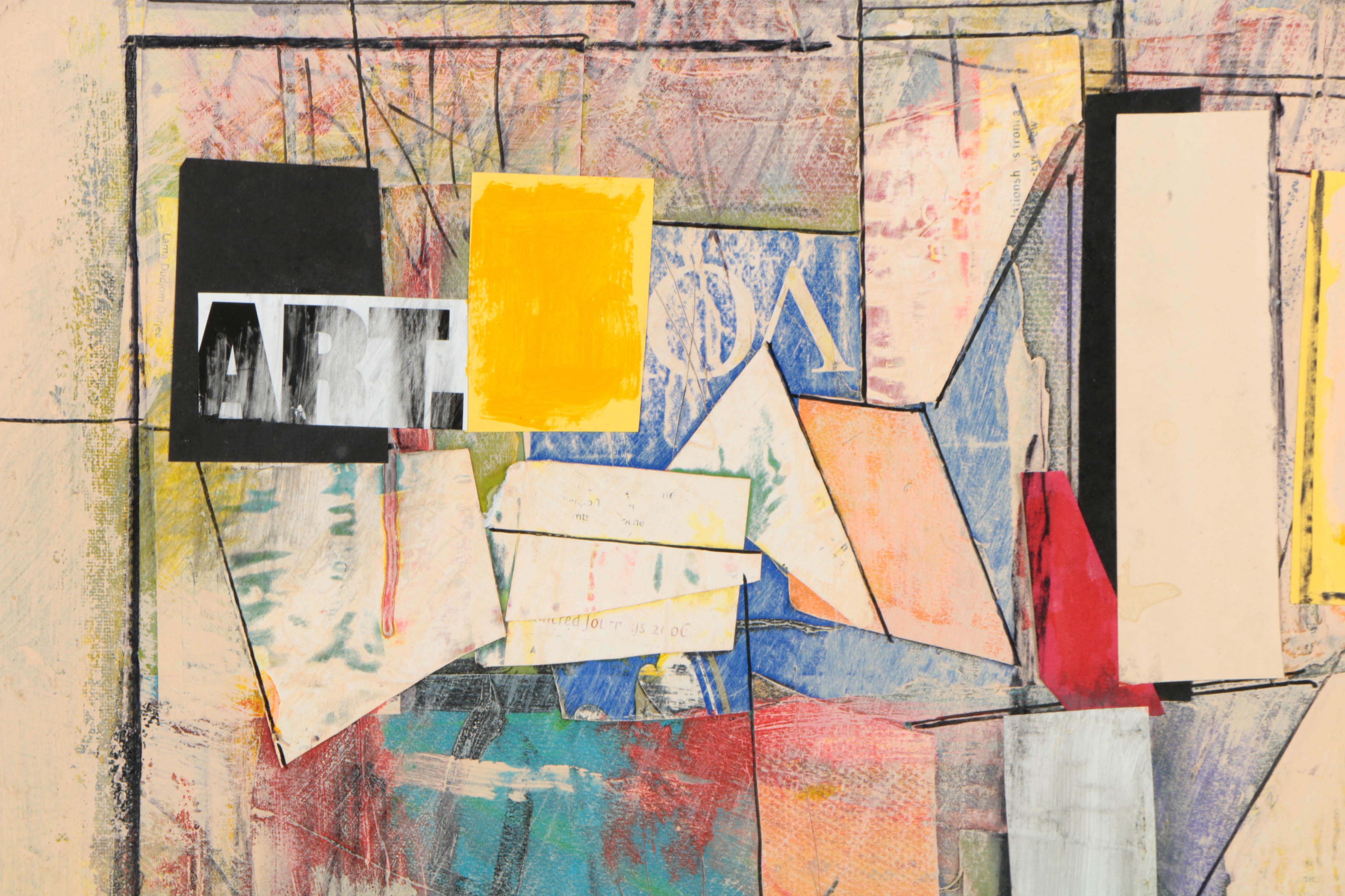 Collection of Ronald Ahlström Abstract Mixed Media Compositions on Canvas Boards