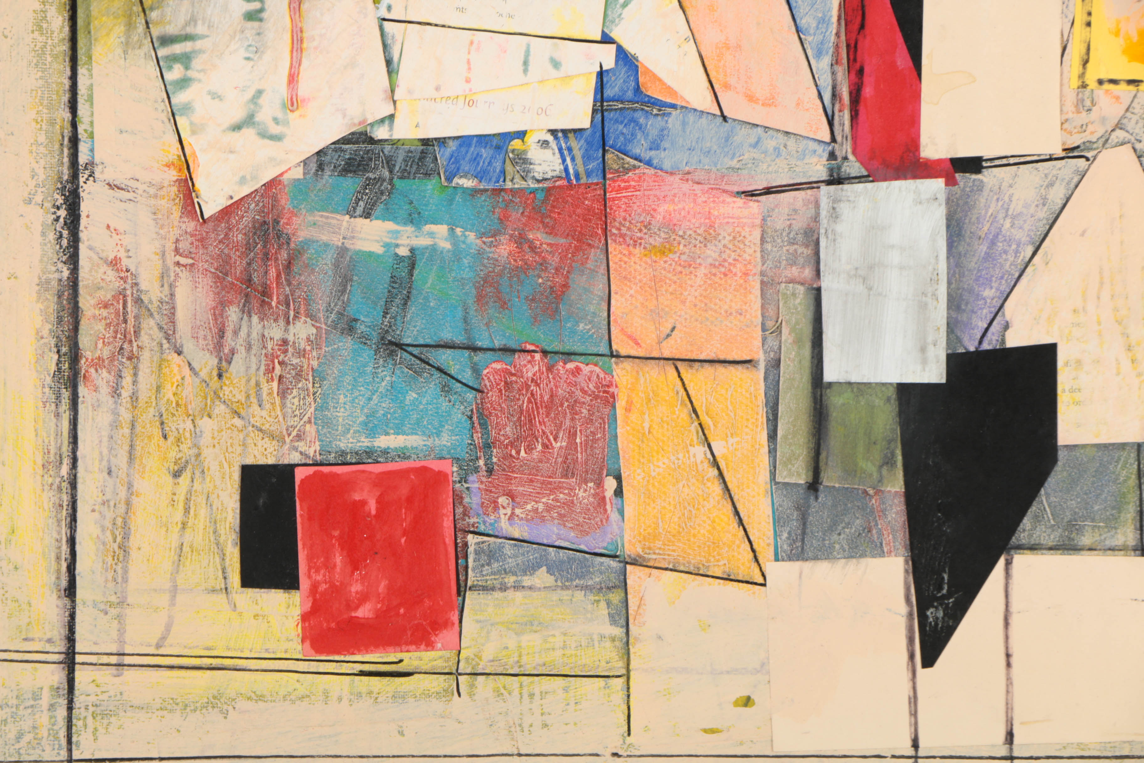 Collection of Ronald Ahlström Abstract Mixed Media Compositions on Canvas Boards