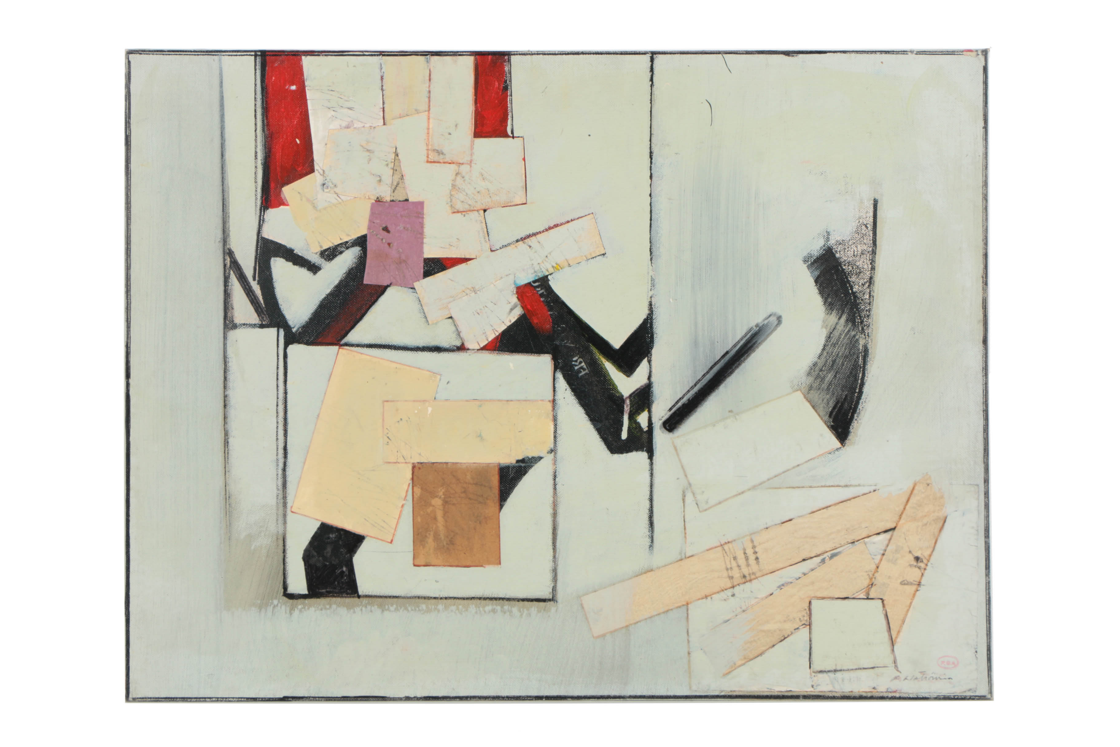 Collection of Ronald Ahlström Abstract Mixed Media Compositions on Canvas Boards