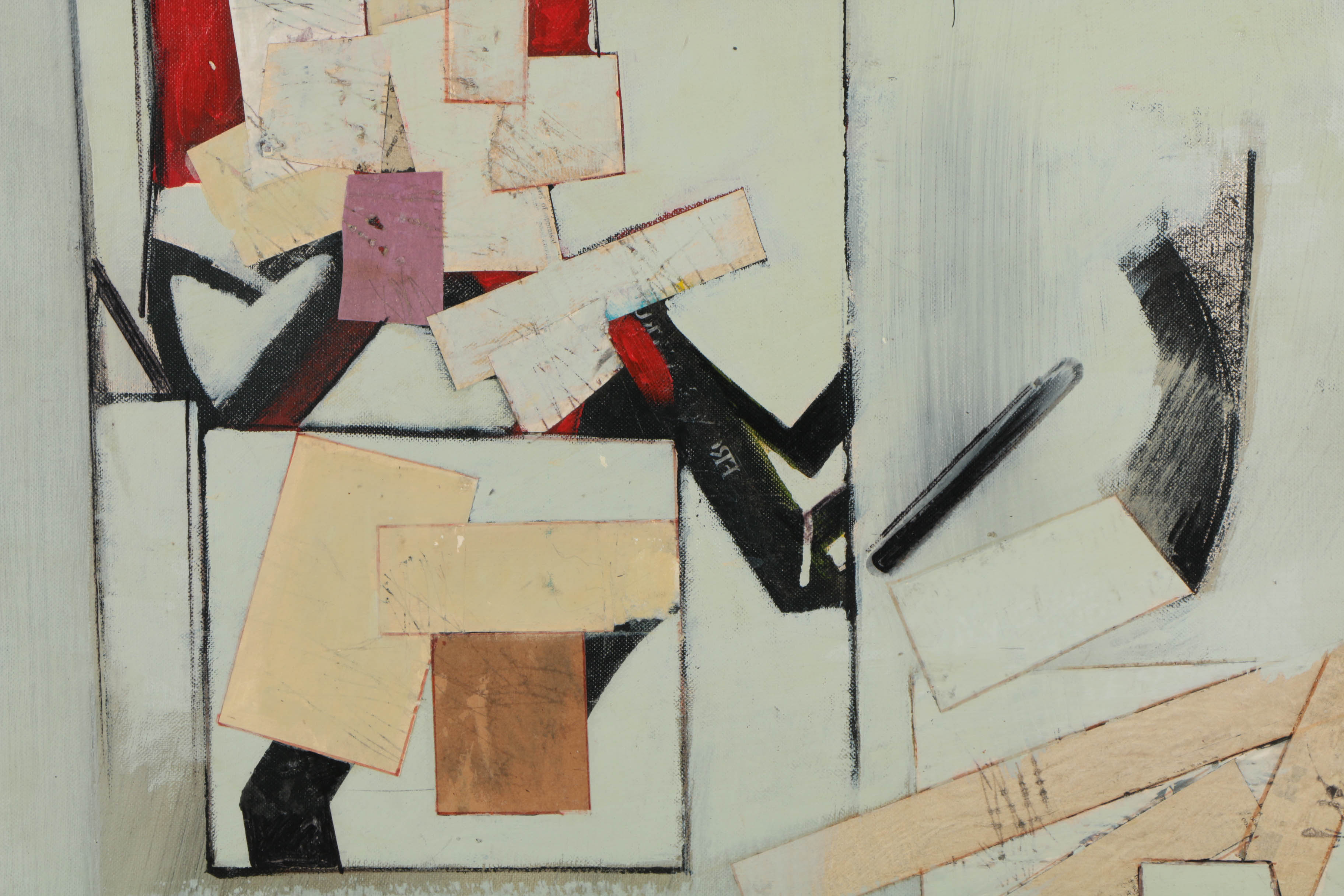 Collection of Ronald Ahlström Abstract Mixed Media Compositions on Canvas Boards