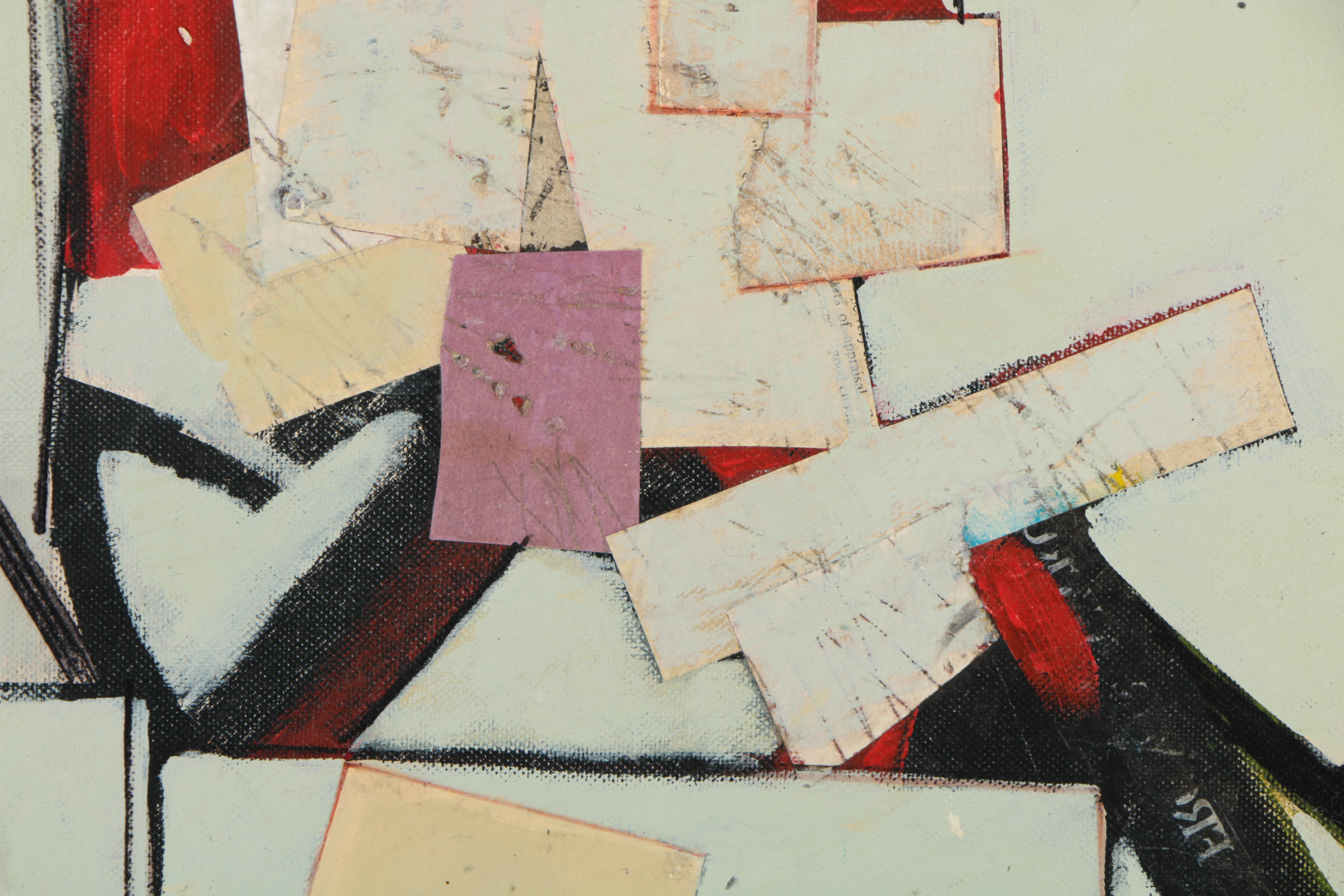 Collection of Ronald Ahlström Abstract Mixed Media Compositions on Canvas Boards