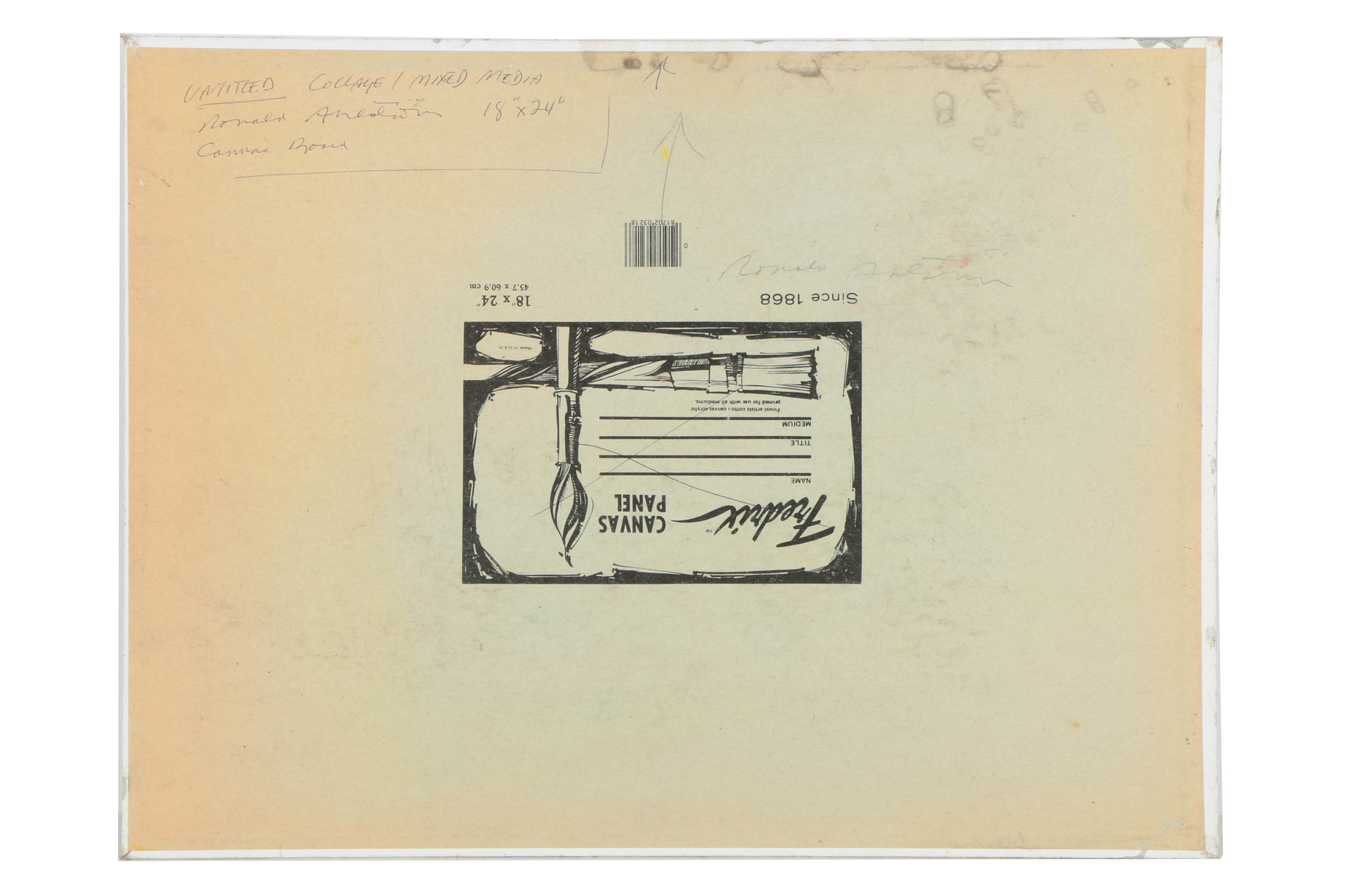 Collection of Ronald Ahlström Abstract Mixed Media Compositions on Canvas Boards