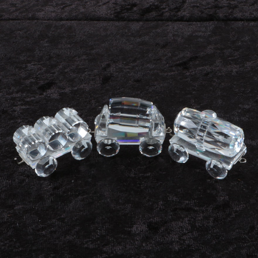 Swarovski Crystal Train Figurines