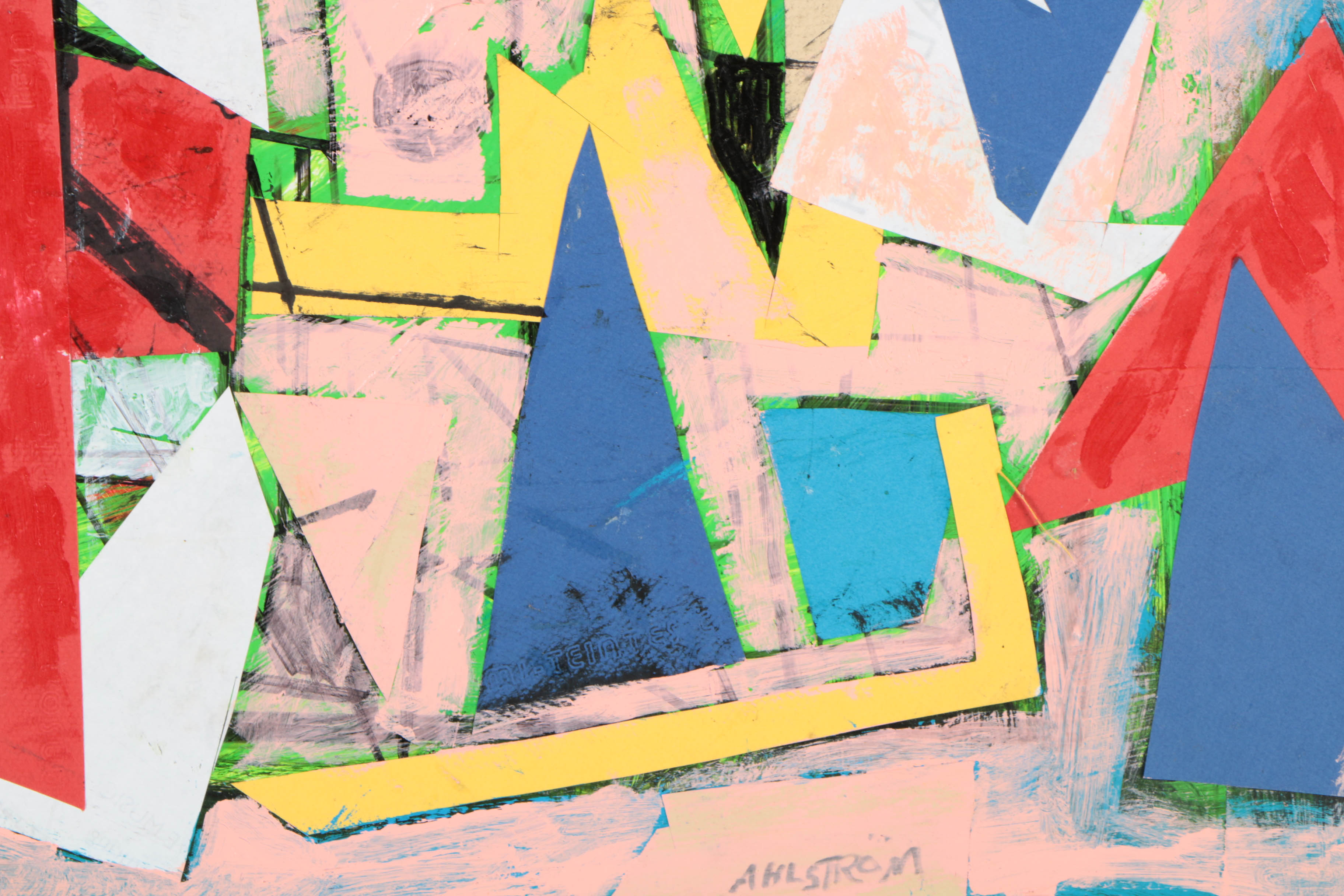 Collection of Ronald Ahlström Abstract Mixed Media Compositions on Boards