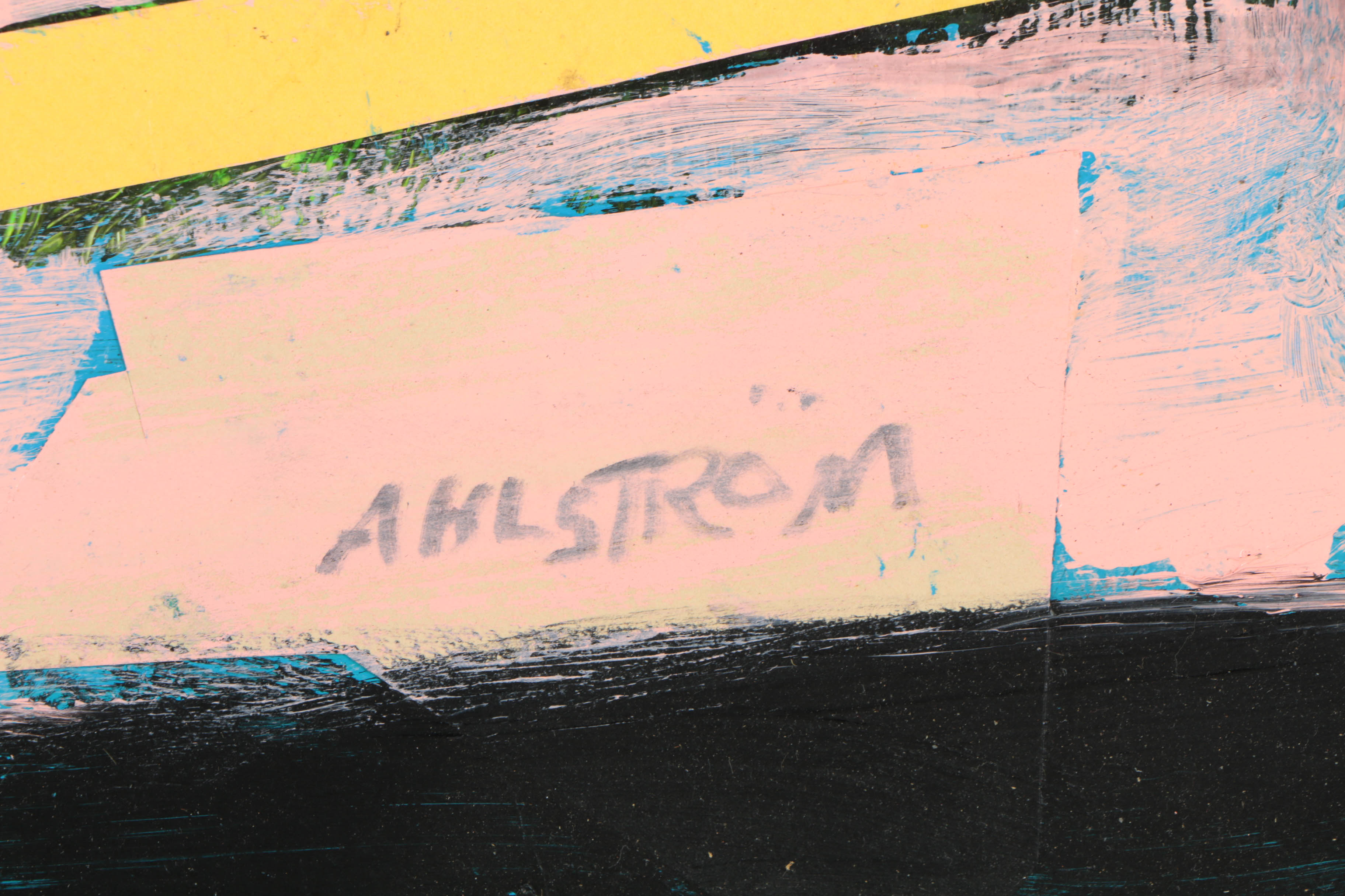 Collection of Ronald Ahlström Abstract Mixed Media Compositions on Boards