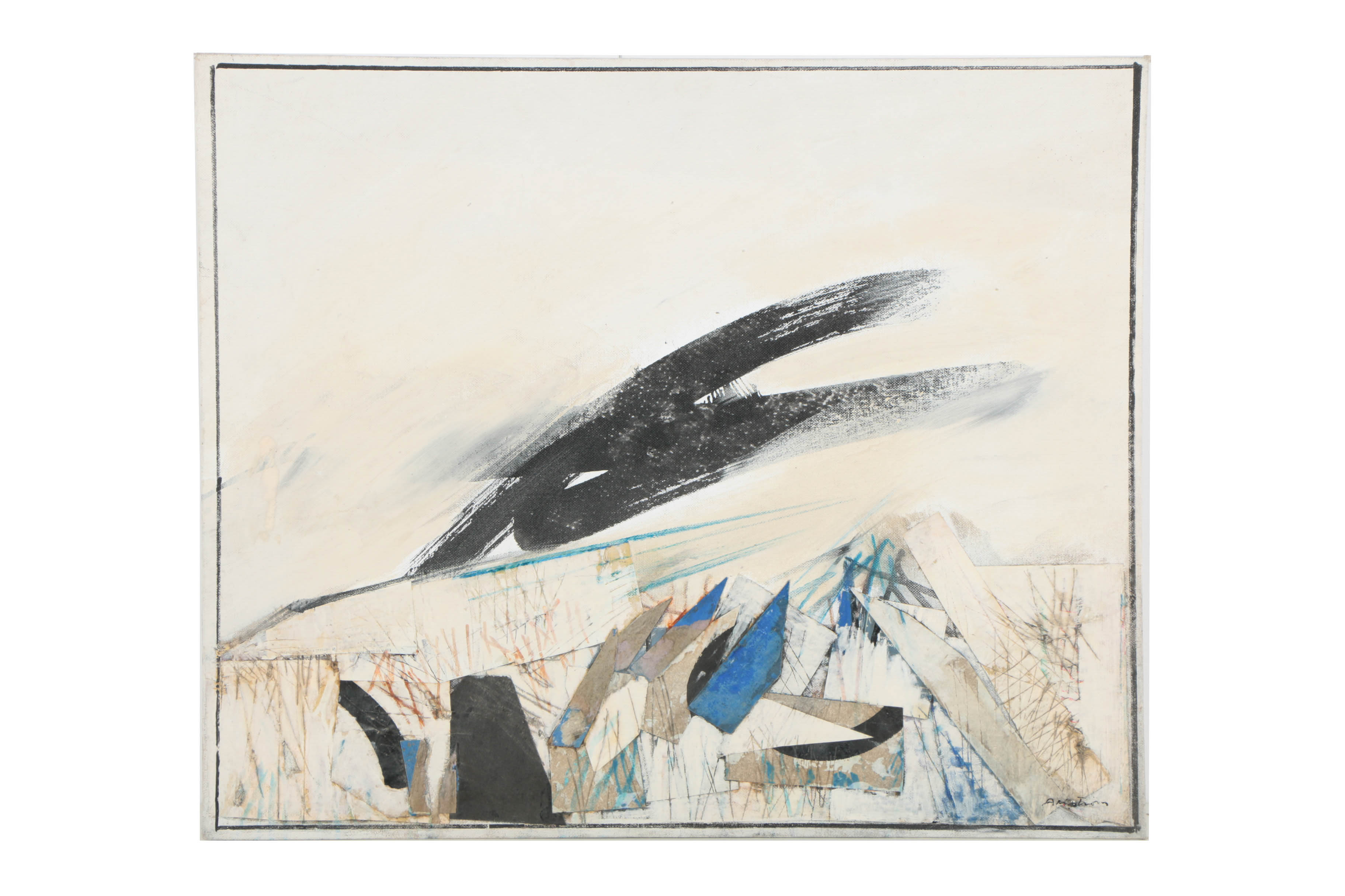 Collection of Ronald Ahlström Abstract Mixed Media Compositions on Boards