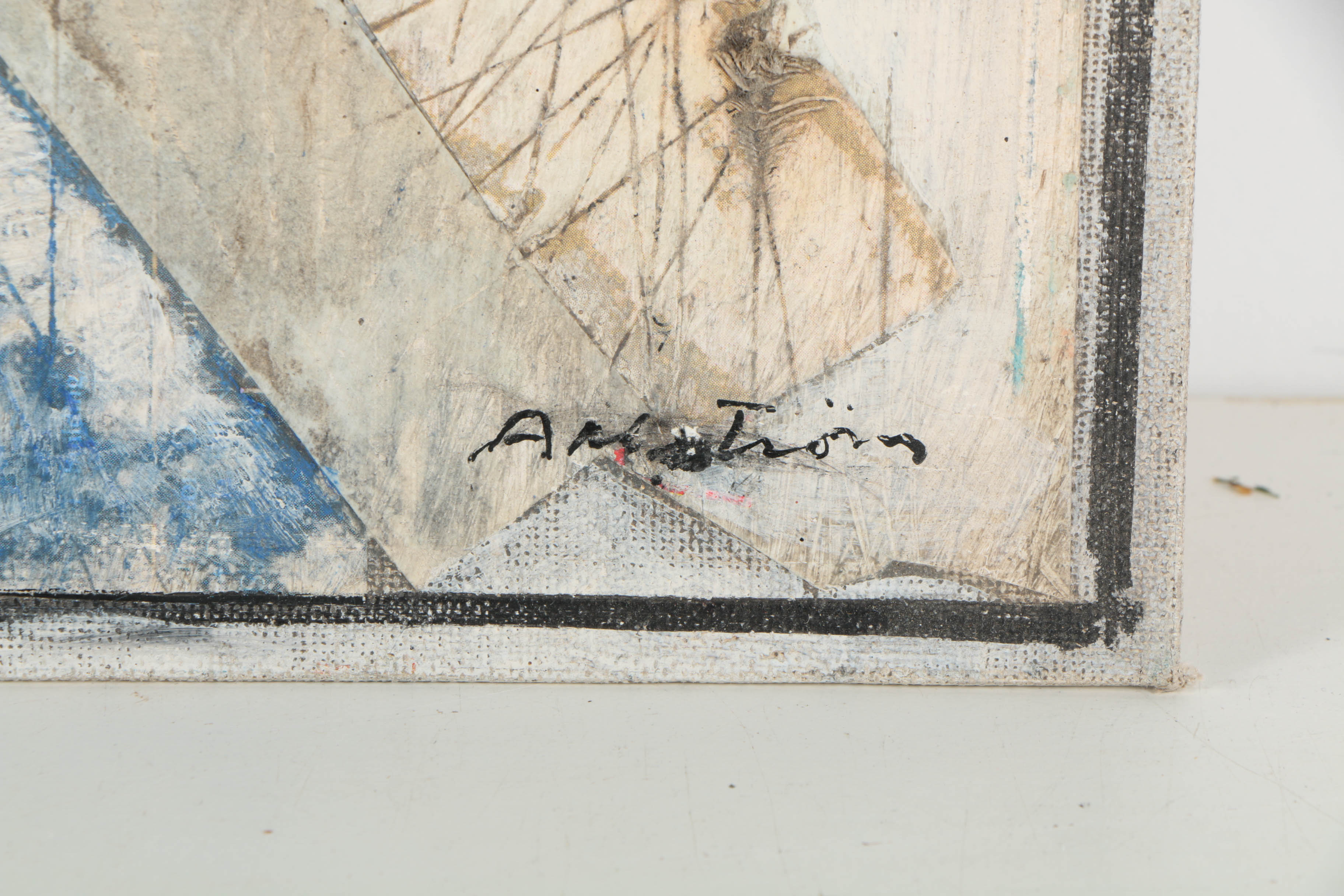 Collection of Ronald Ahlström Abstract Mixed Media Compositions on Boards