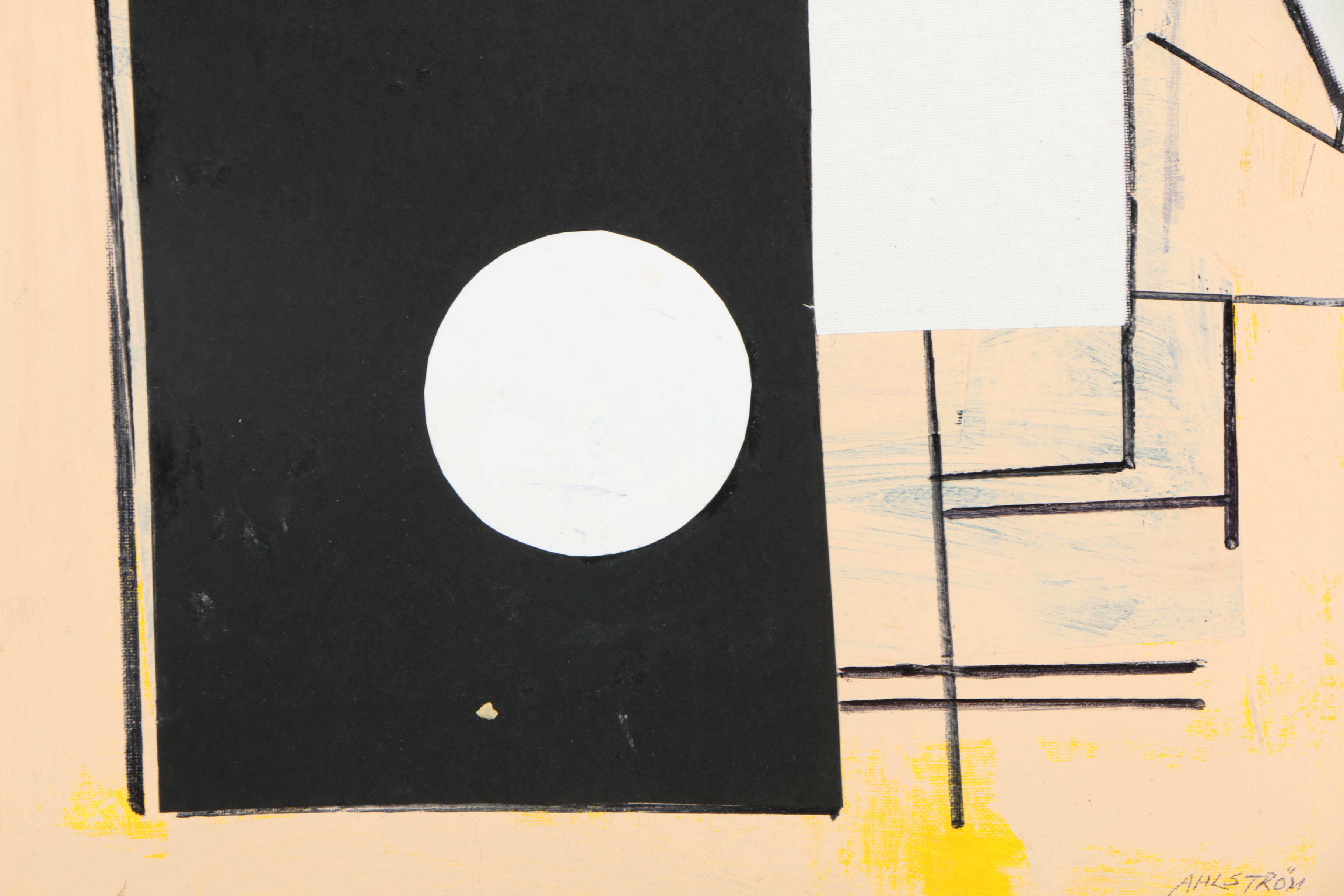 Collection of Ronald Ahlström Abstract Mixed Media Compositions on Boards