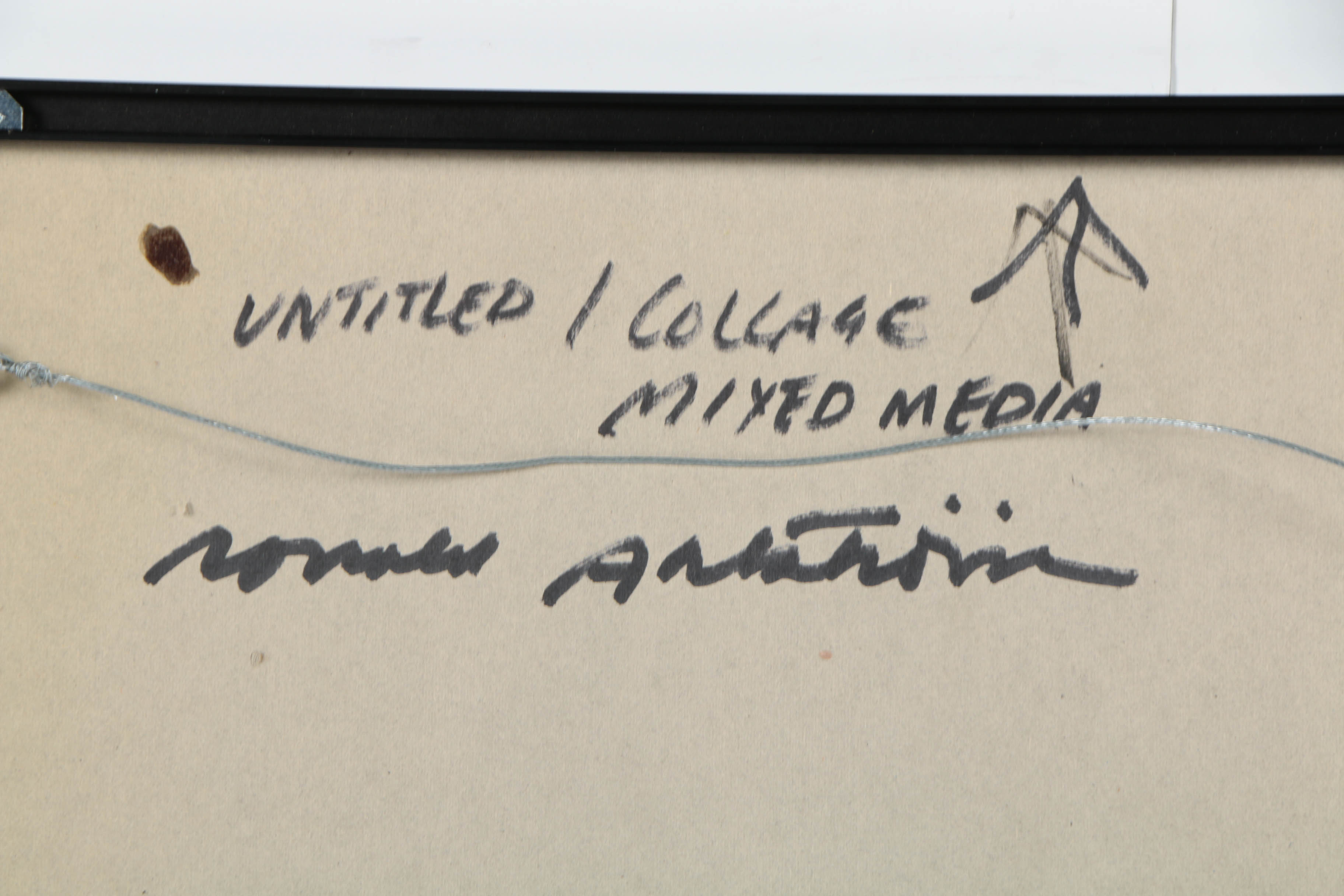 Ronald Ahlström Abstract Mixed Media Collage on Board "Untitled"