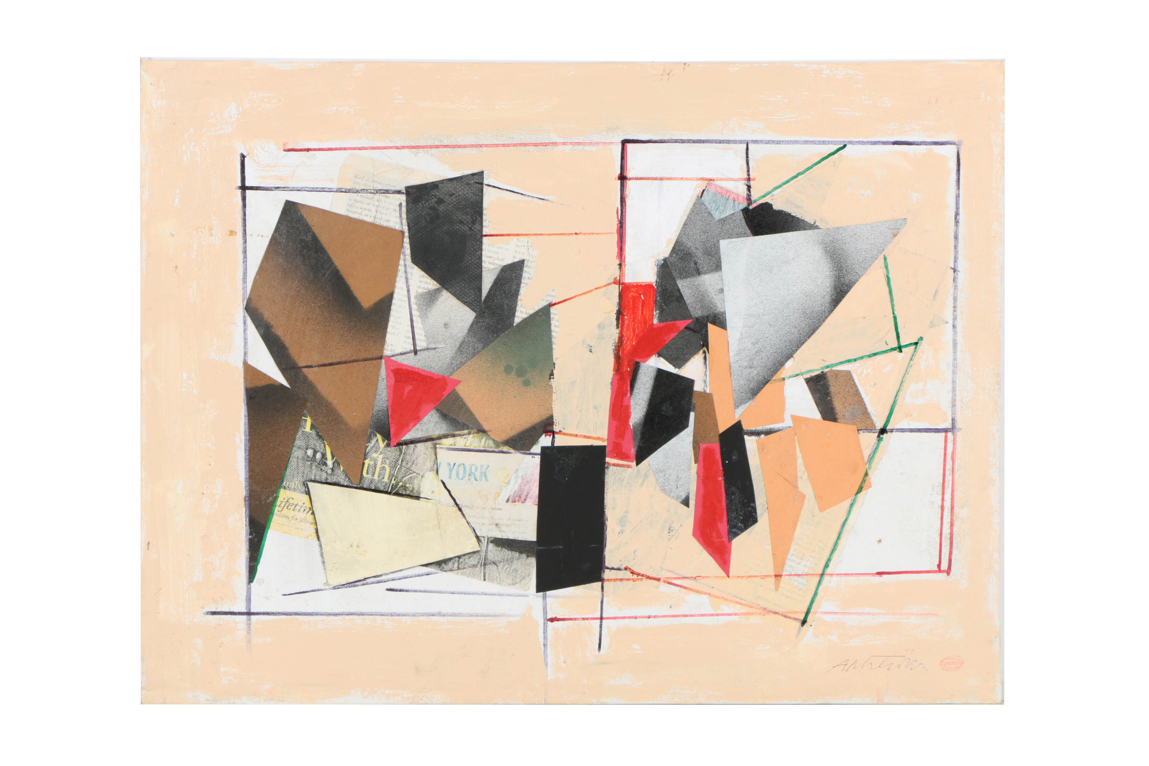Collection of Ronald Ahlström Abstract Compositions on Canvas Boards