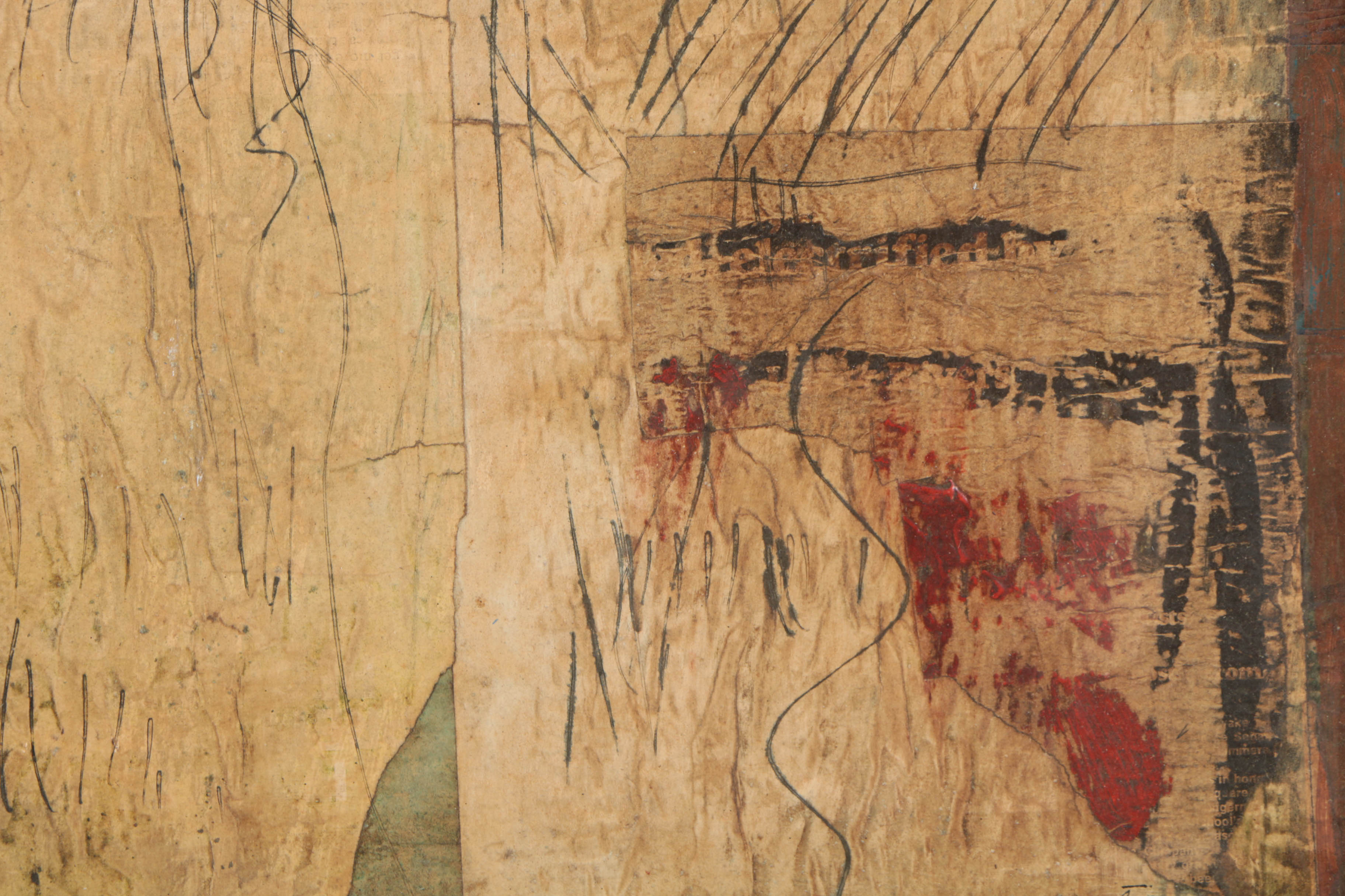 Ronald Ahlström Mixed Media on Canvas "Untitled"