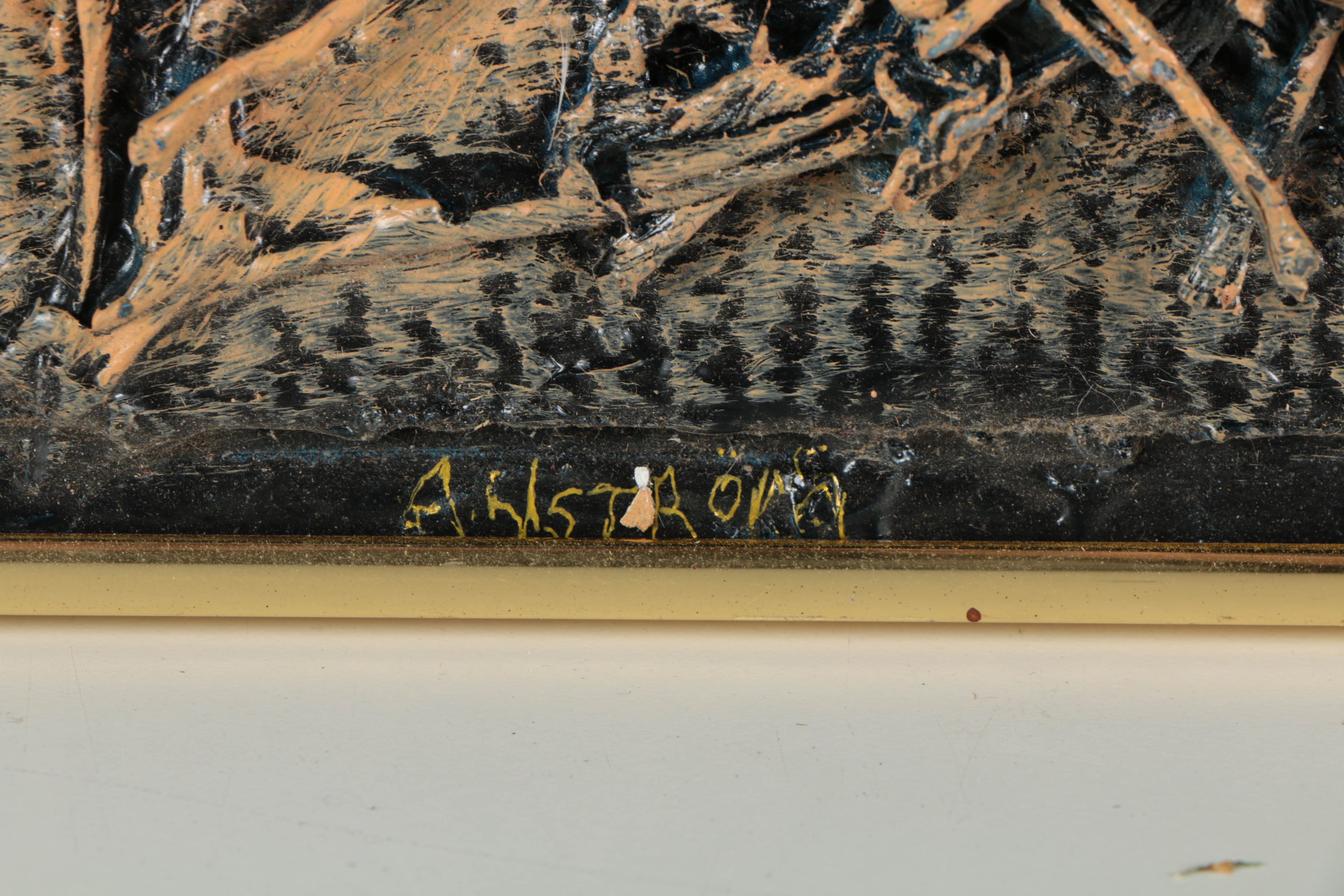 Ronald Ahlström Mixed Media on Board "Untitled"