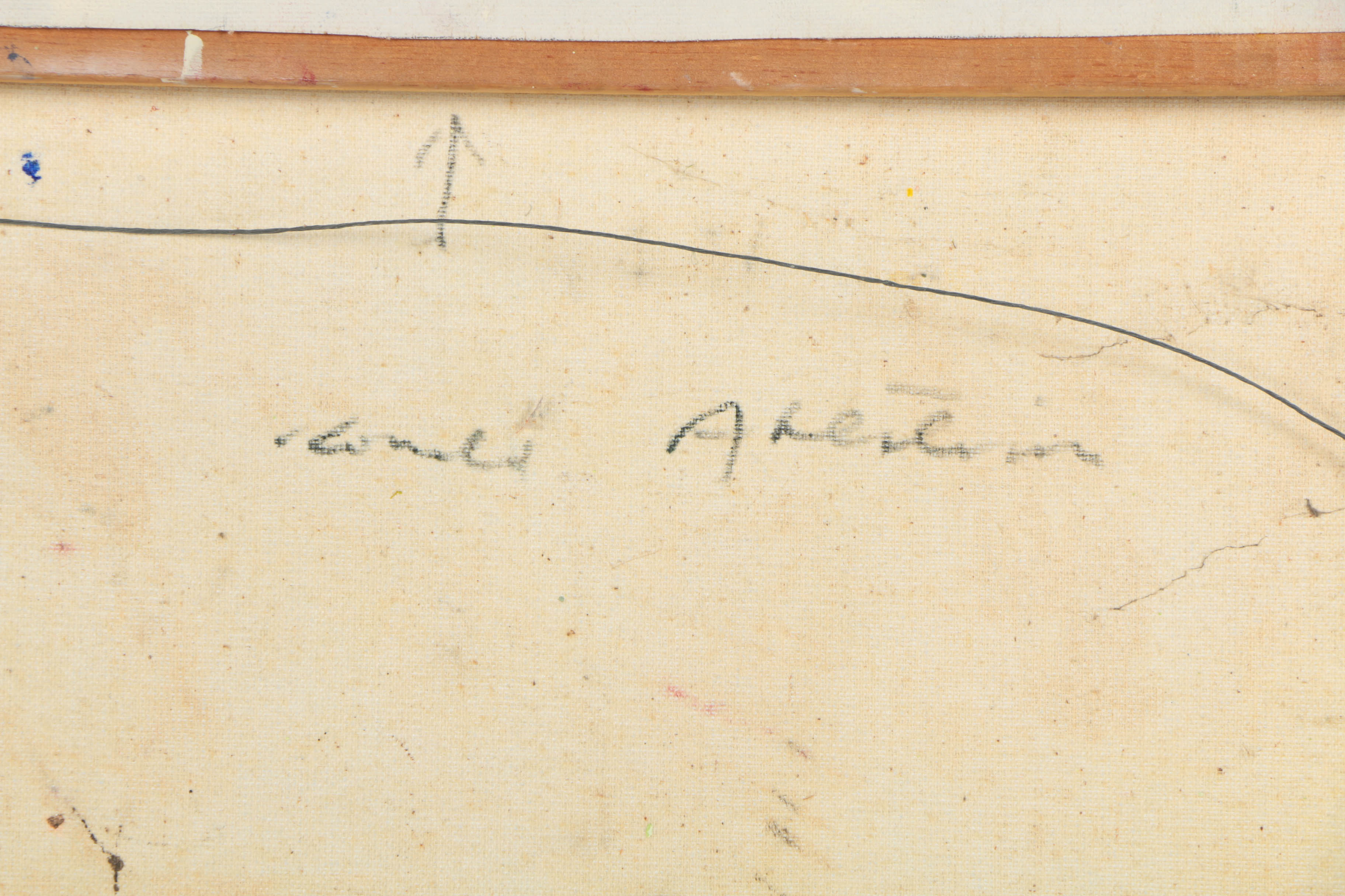 Ronald Ahlström Mixed Media Collage on Canvas Abstract Scene