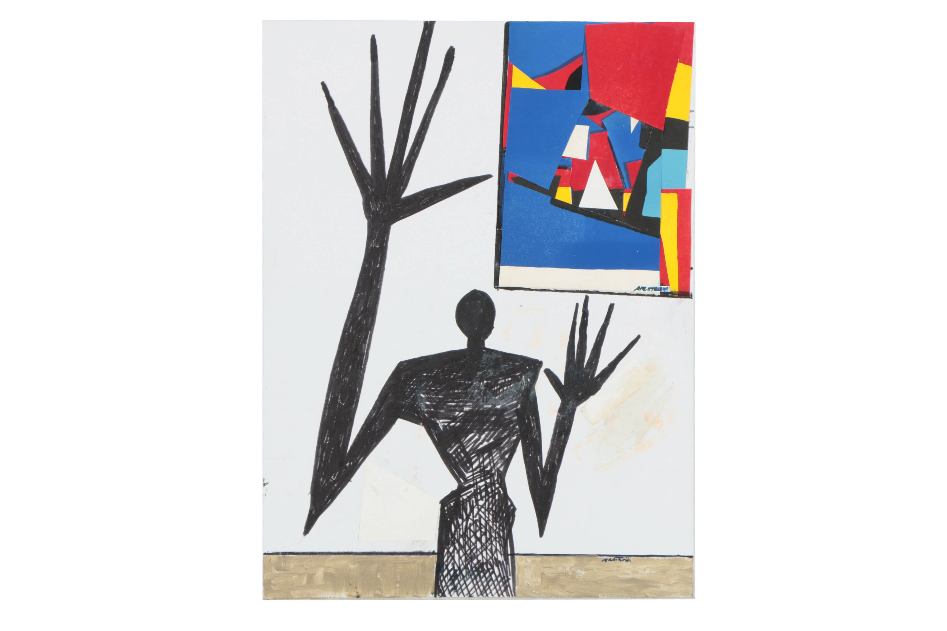 Collection of Ronald Ahlström Abstract Mixed Media Compositions on Canvas Boards