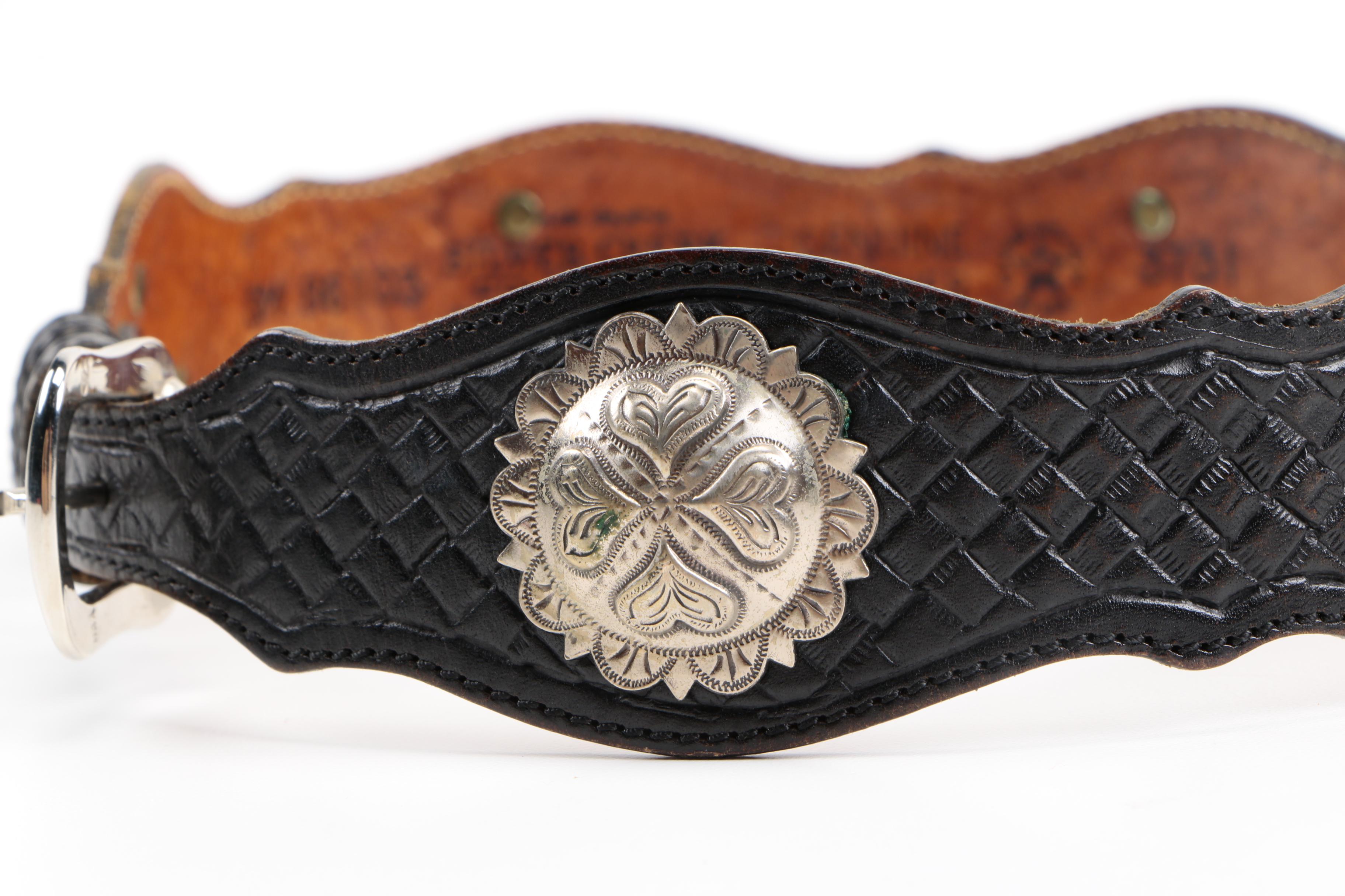 Leather Belts Including an Yves Saint Laurent Belt Buckle