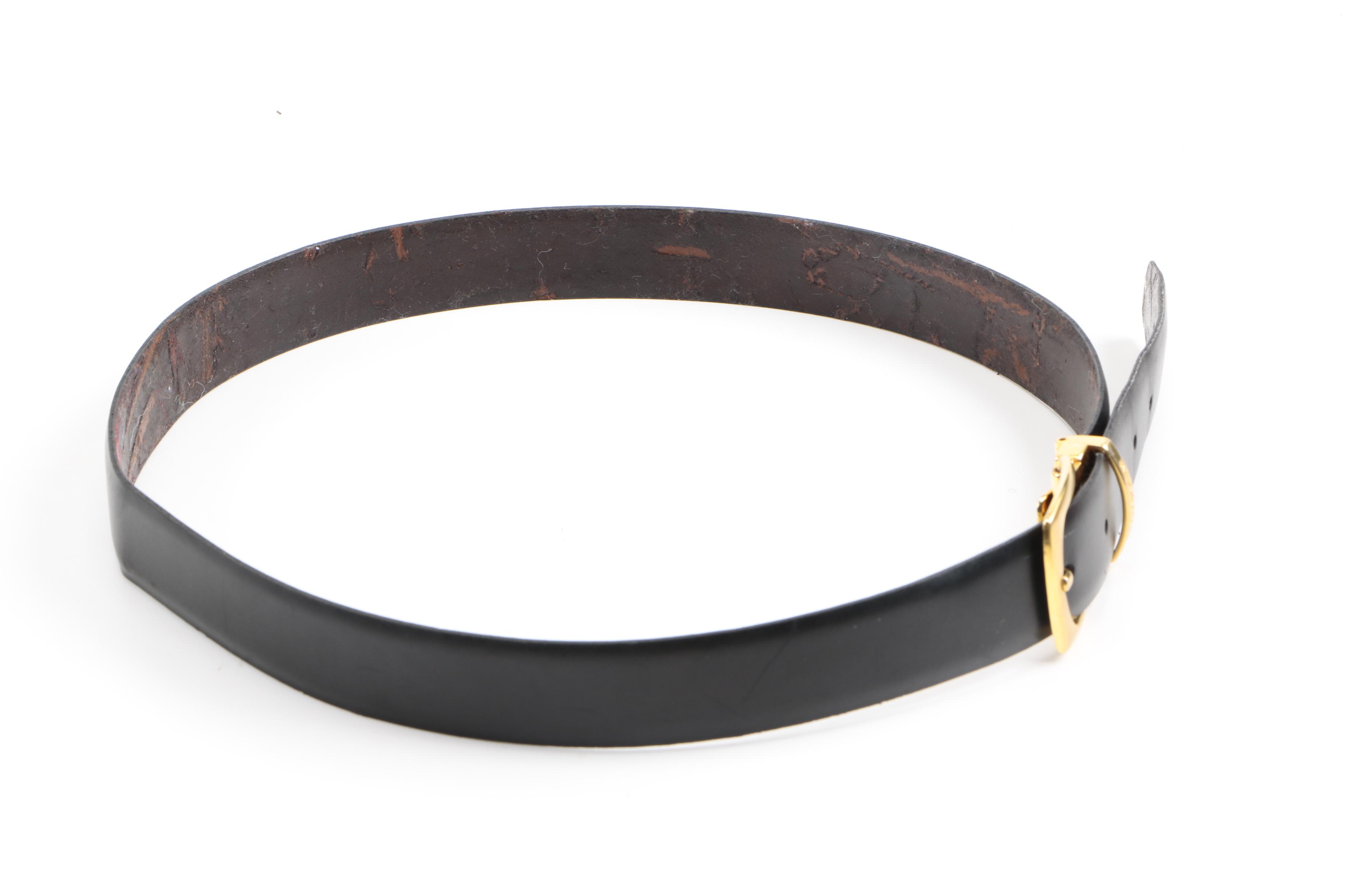Leather Belts Including an Yves Saint Laurent Belt Buckle