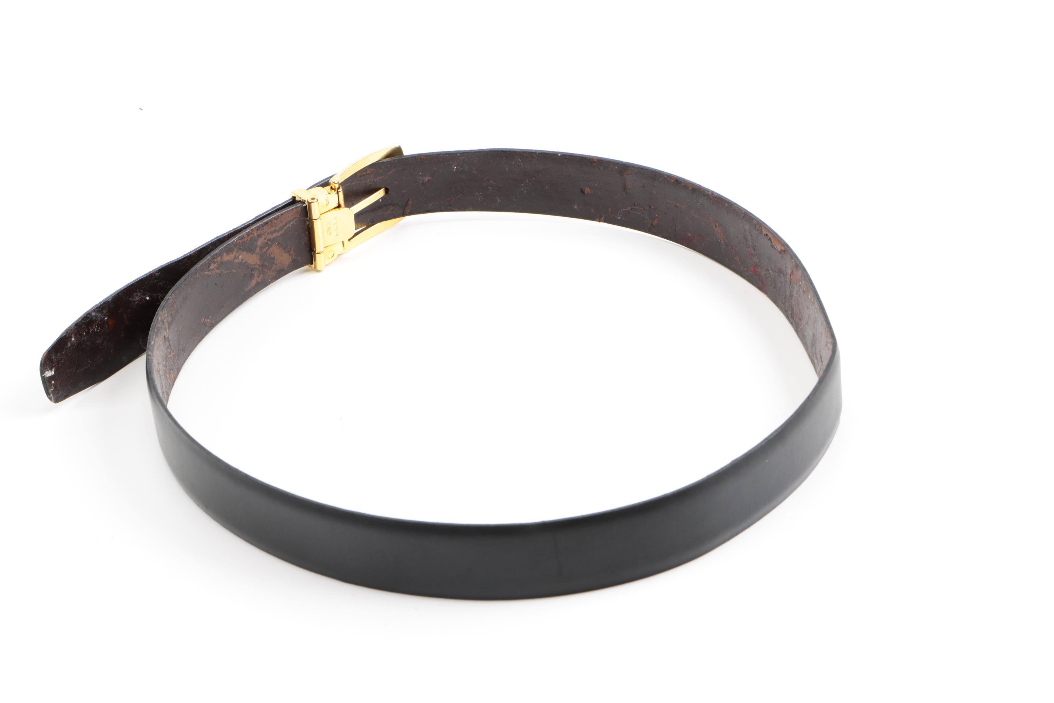 Leather Belts Including an Yves Saint Laurent Belt Buckle