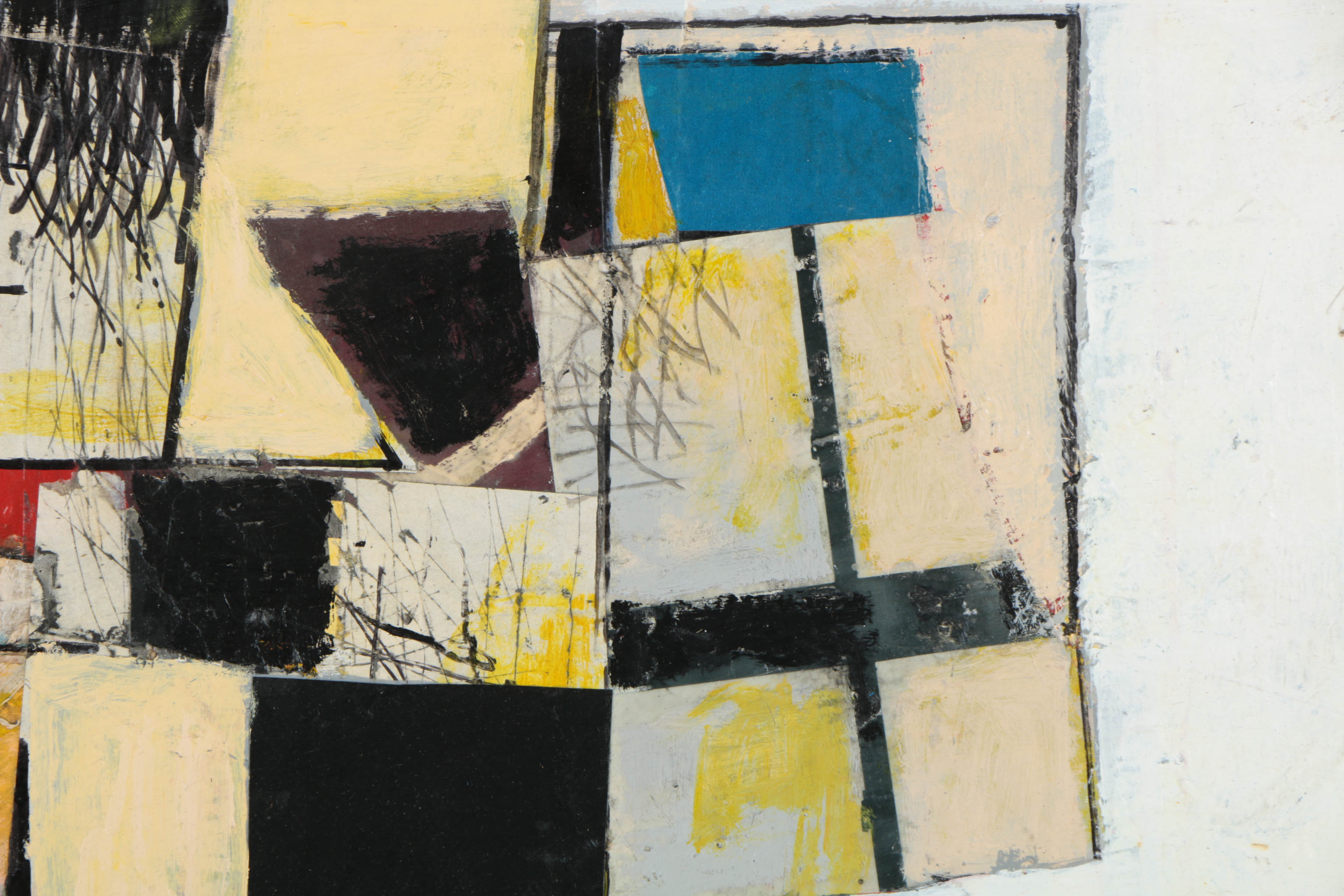 Collection of Ronald Ahlström Abstract Mixed Media Compositions on Canvas Boards