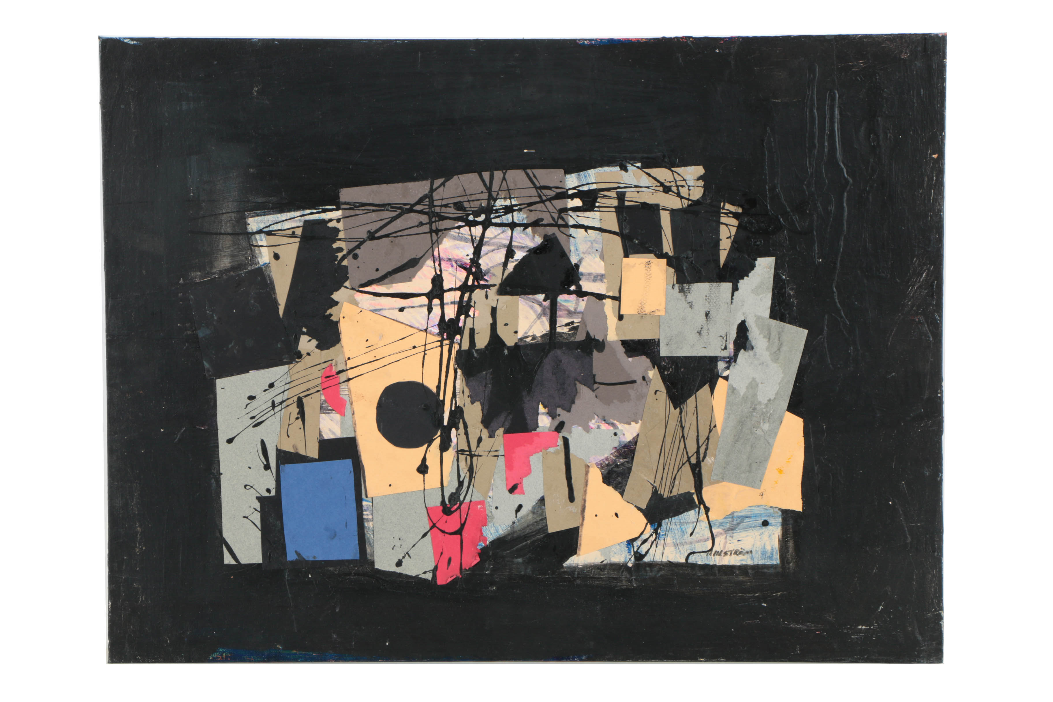 Collection of Ronald Ahlström Abstract Mixed Media Compositions on Canvas Boards