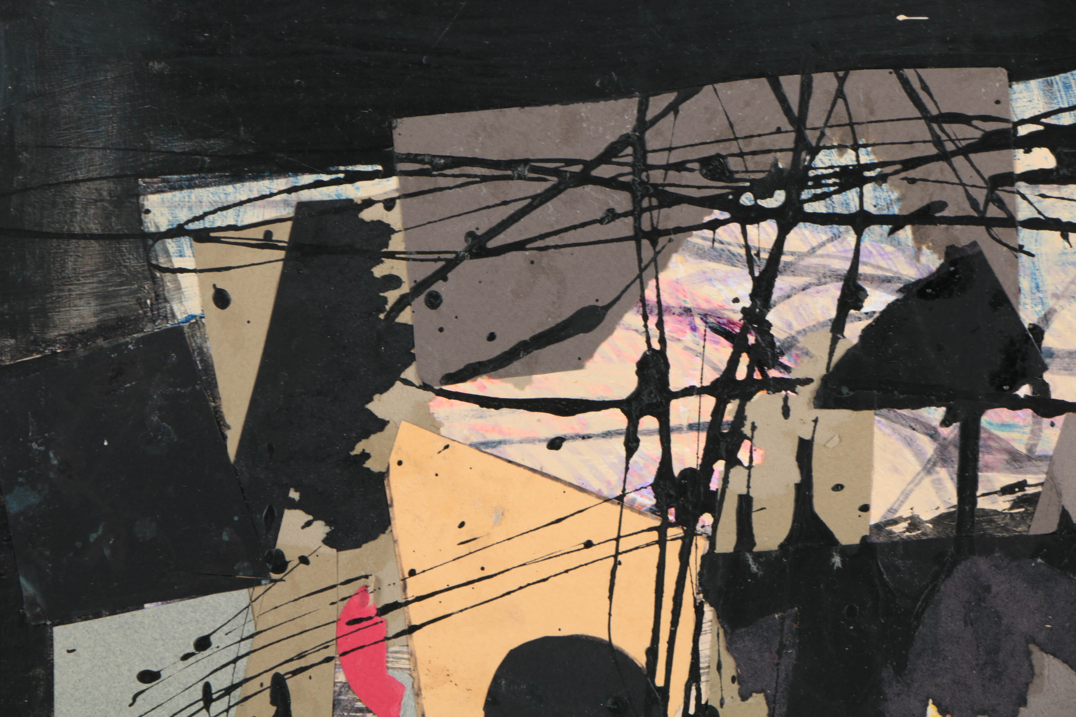 Collection of Ronald Ahlström Abstract Mixed Media Compositions on Canvas Boards