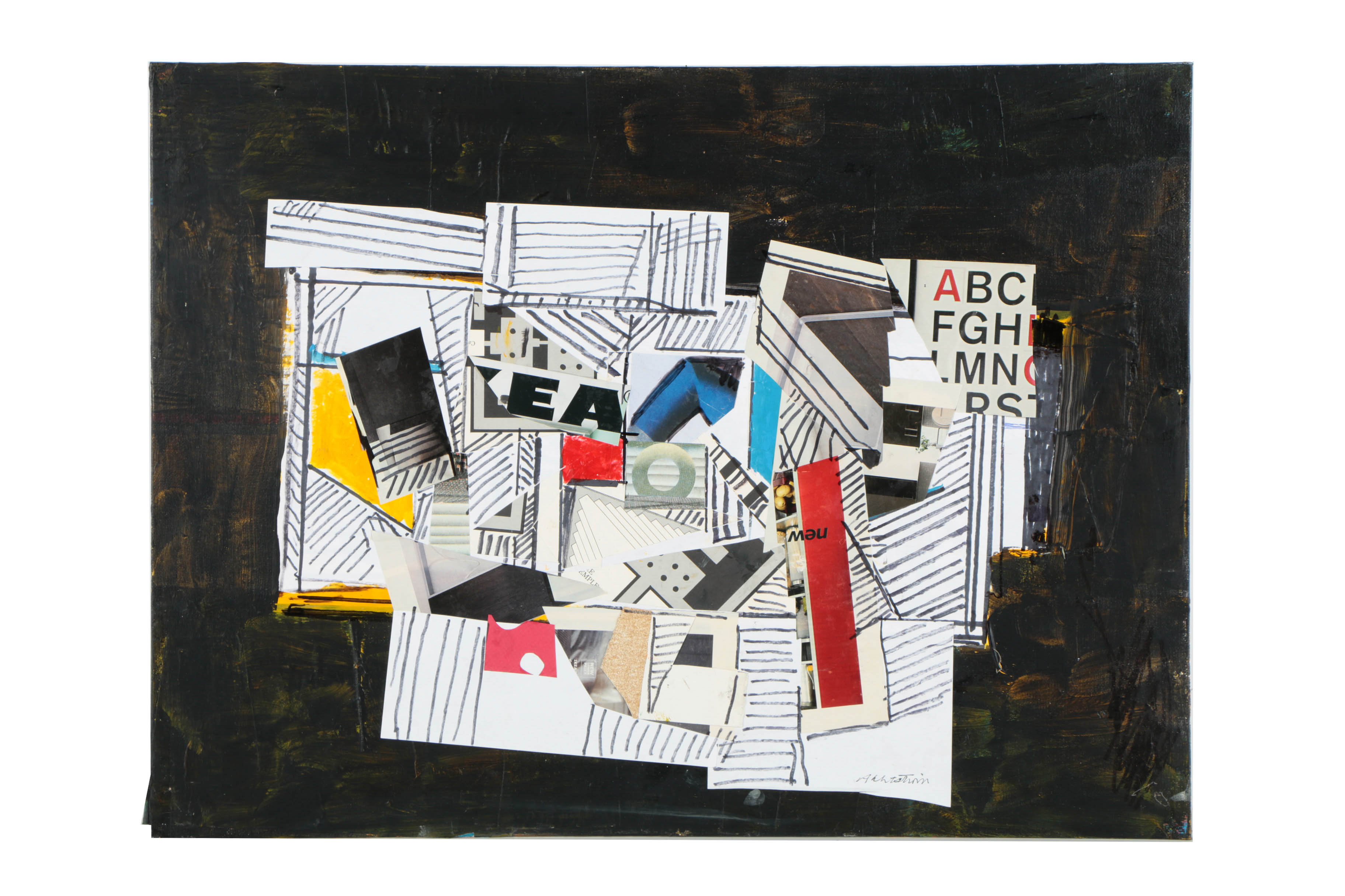 Collection of Ronald Ahlström Abstract Mixed Media Compositions on Canvas Boards