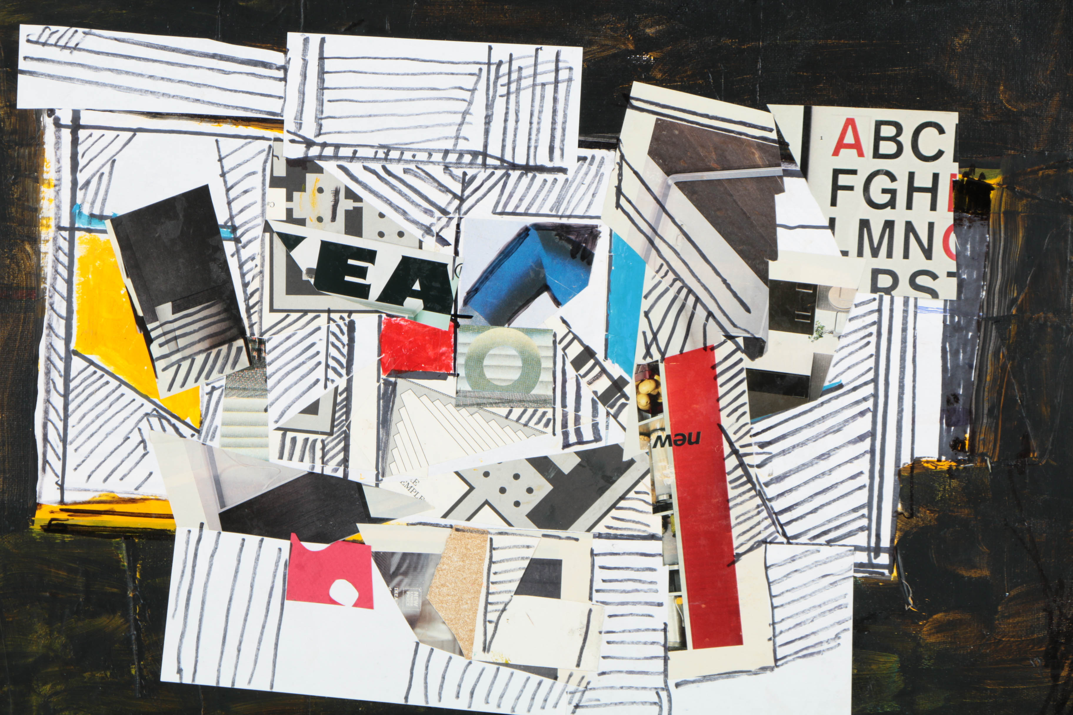 Collection of Ronald Ahlström Abstract Mixed Media Compositions on Canvas Boards