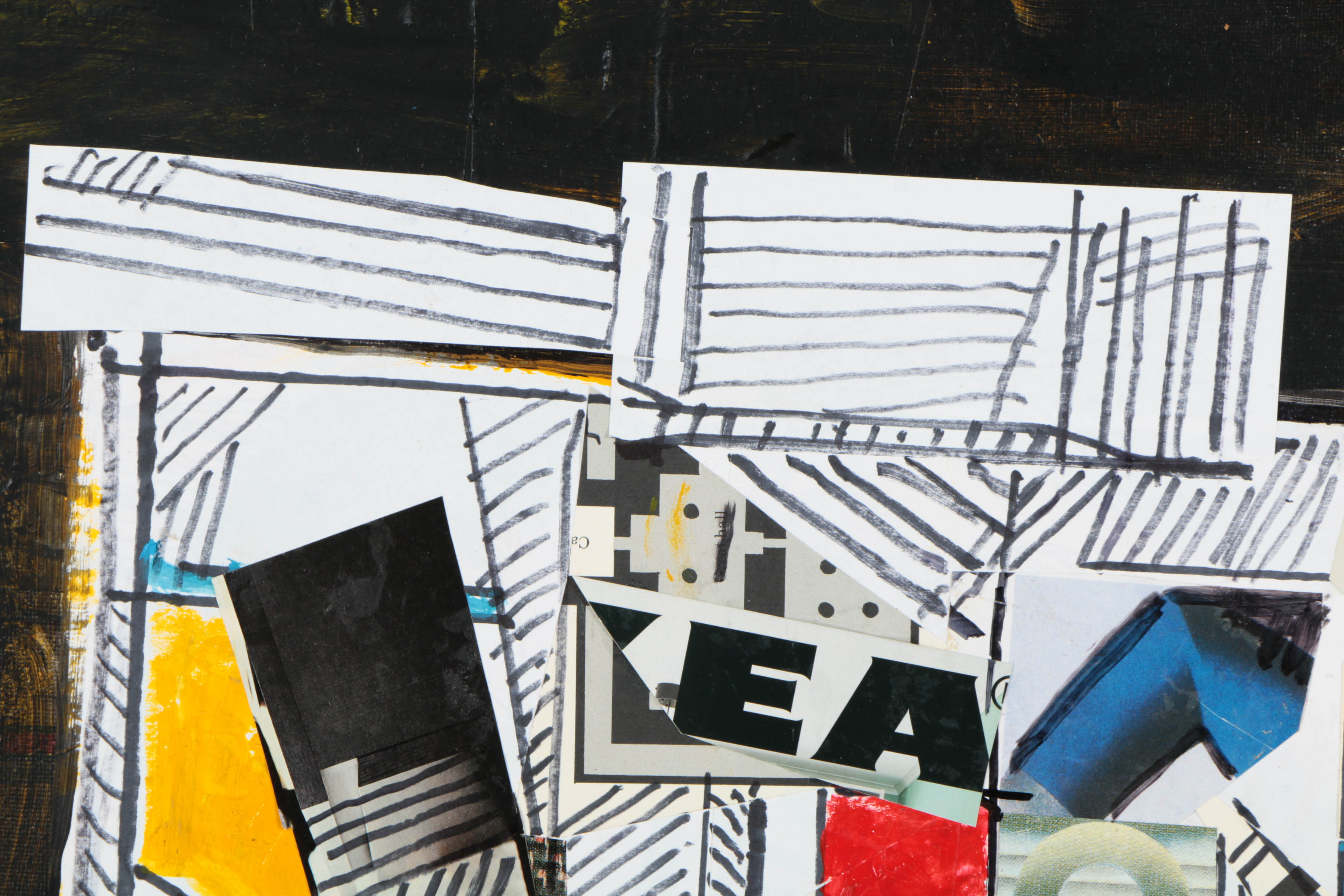 Collection of Ronald Ahlström Abstract Mixed Media Compositions on Canvas Boards