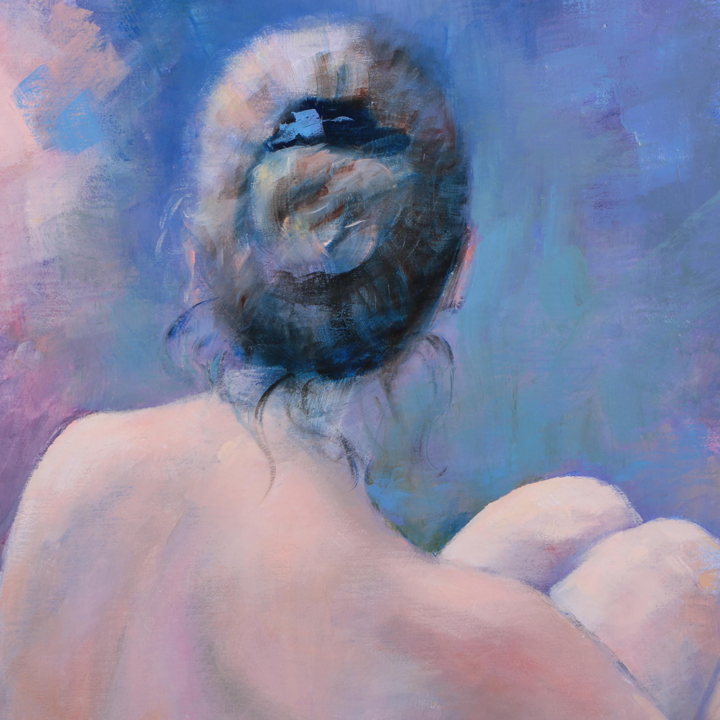 Galleher Oil Painting of a Woman "Nude in Pastel"