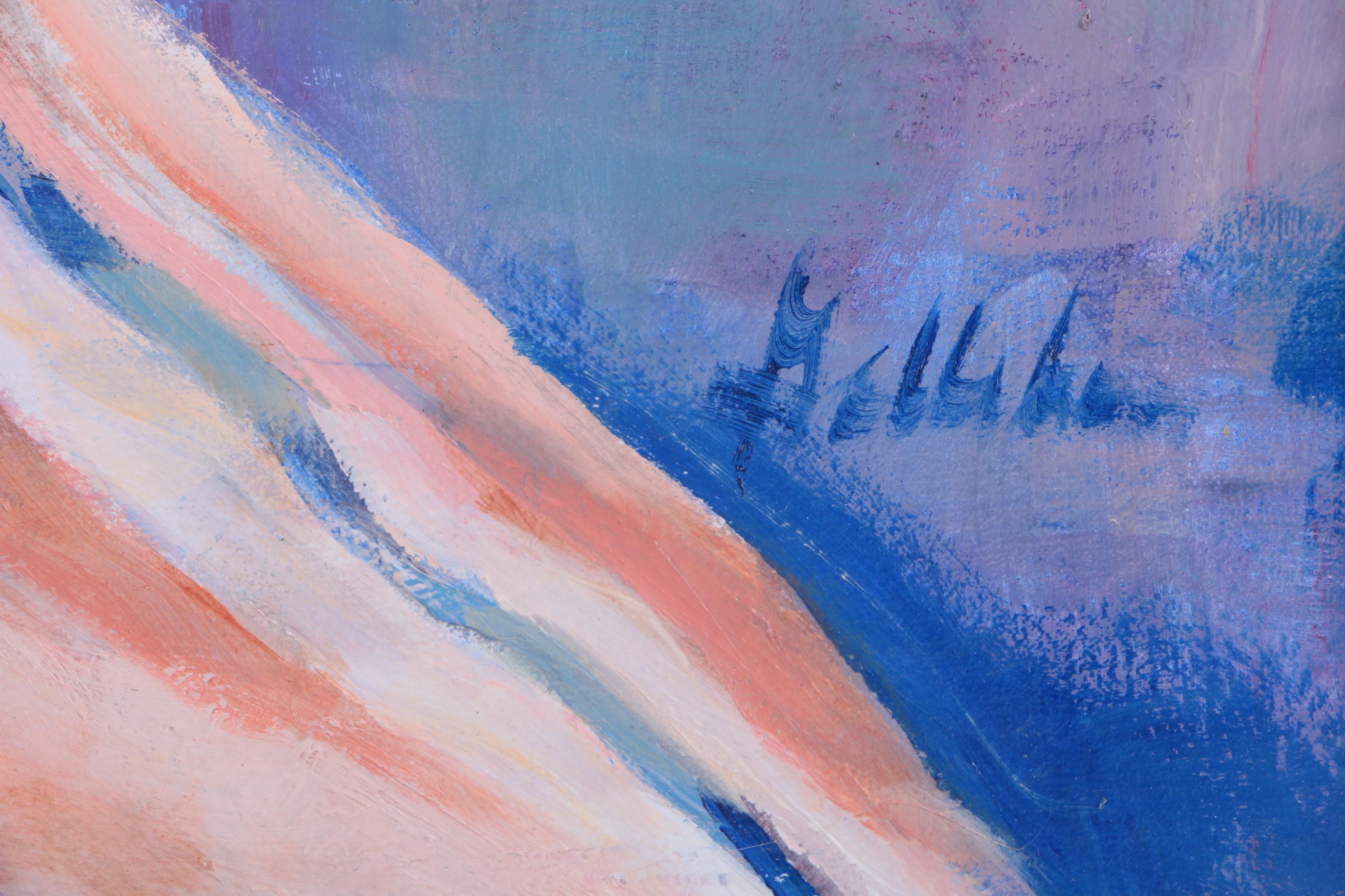 Galleher Oil Painting of a Woman "Nude in Pastel"