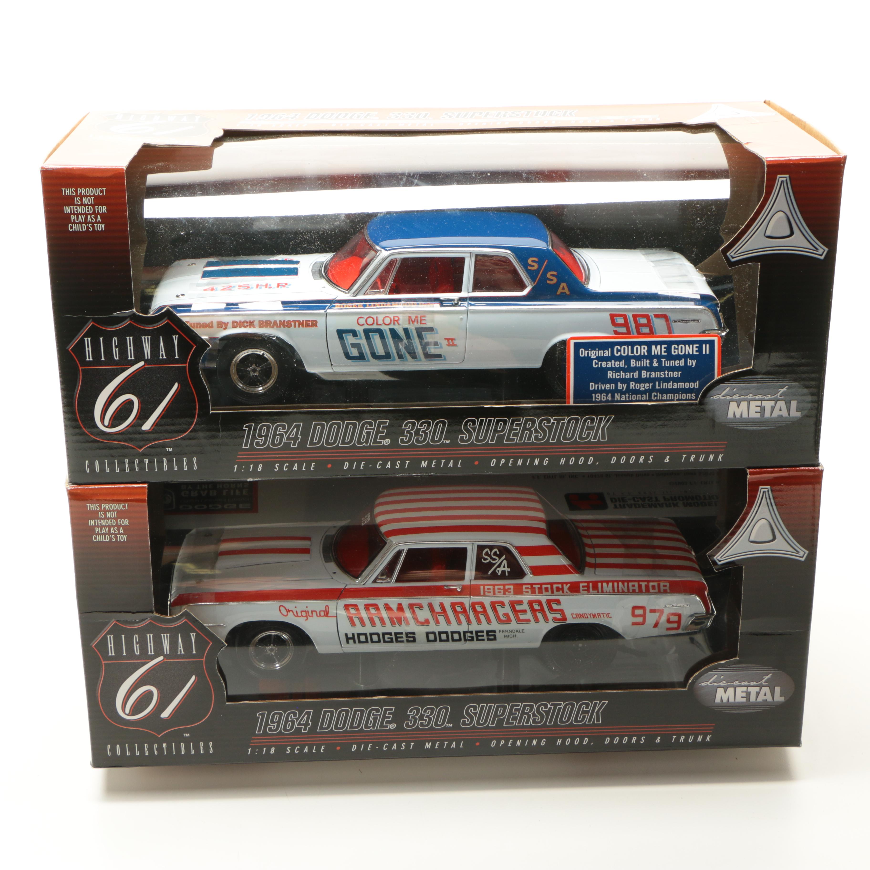 Highway 61 Collectibles 1964 Dodge 330 Superstock Die Cast Cars