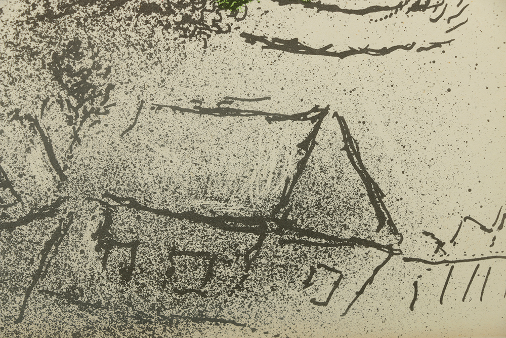 Marc Chagall Color Lithograph on Paper "Le Poisson Bleu"