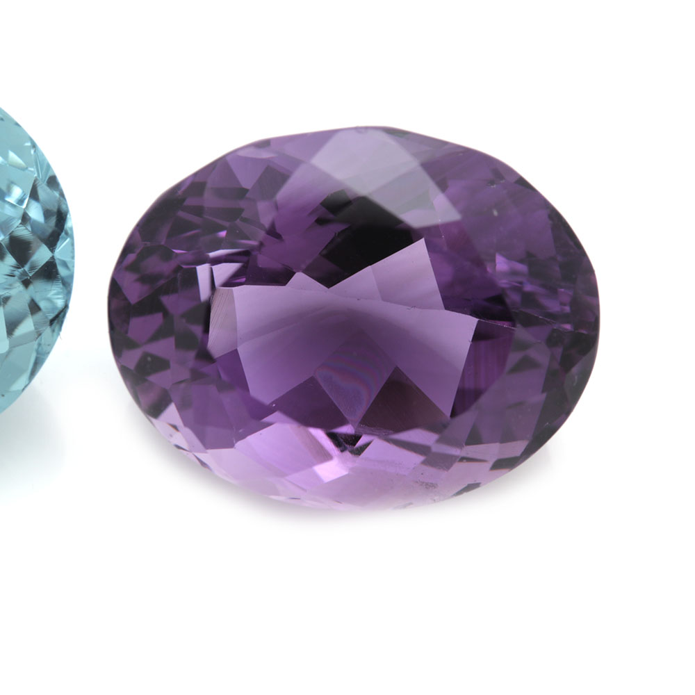 Loose 25.50 CT Blue Topaz and 16.40 CT Amethyst Gemstones