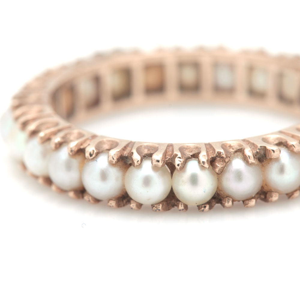 14K Yellow Gold Pearl Ring