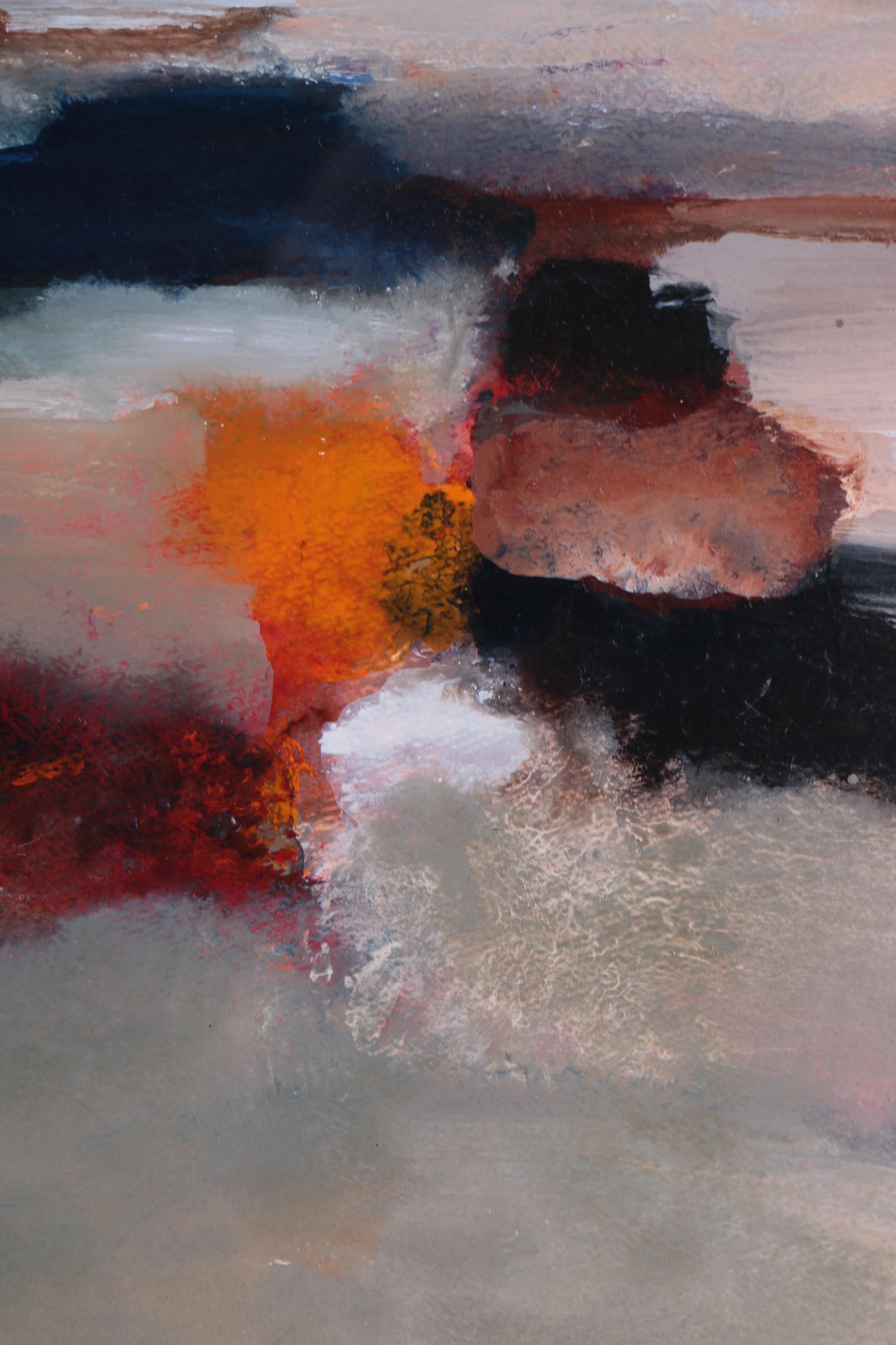 Dorothy Hunter Vintage Abstract Acrylic Paintings on Paper