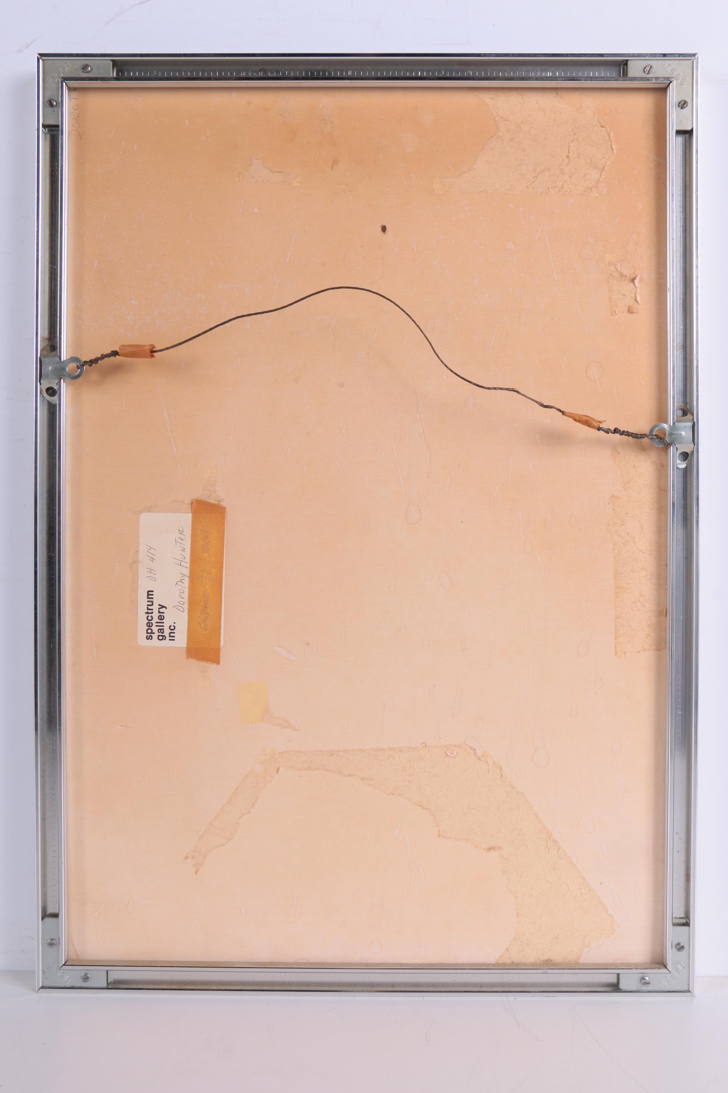 Dorothy Hunter Vintage Abstract Acrylic Paintings on Paper