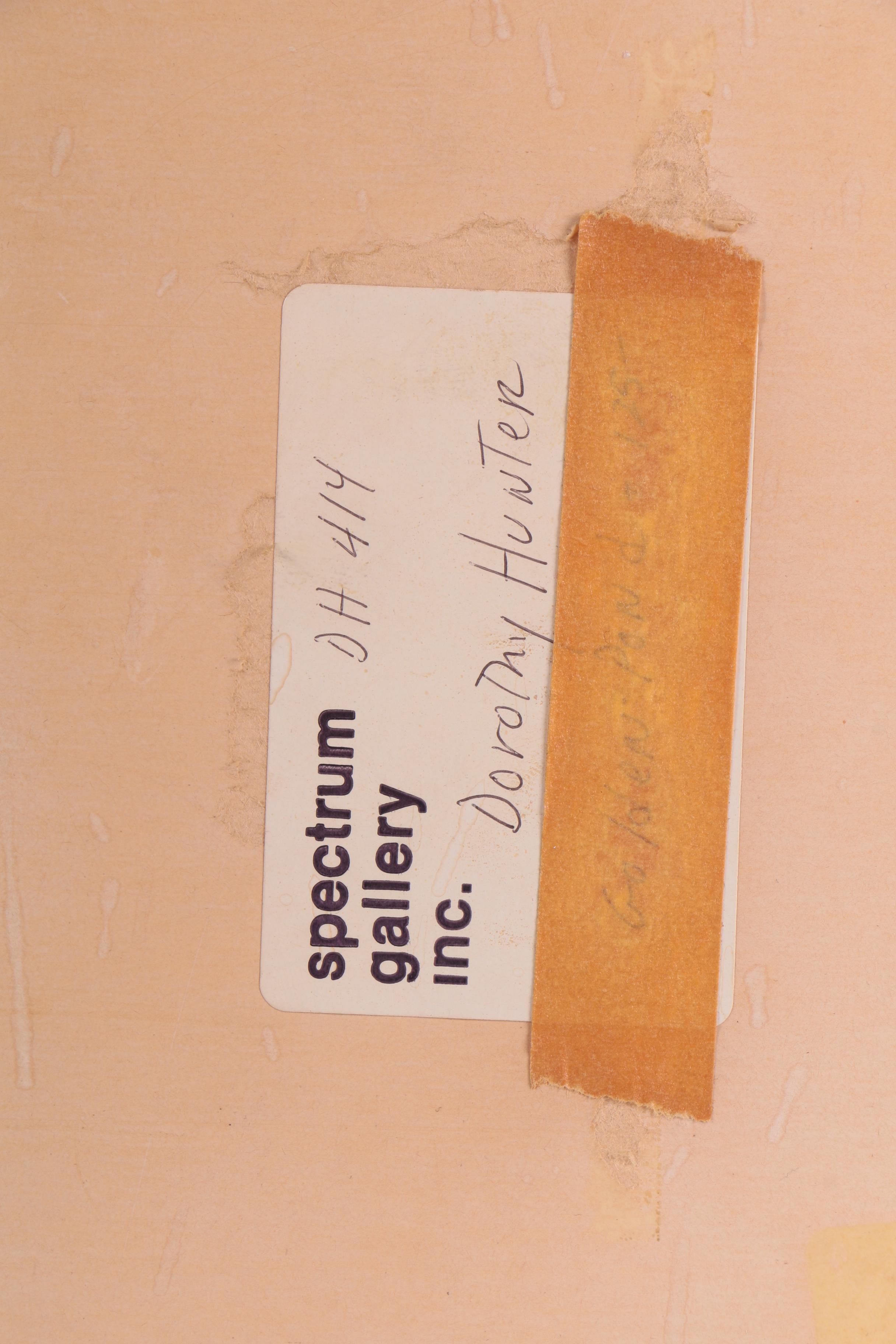 Dorothy Hunter Vintage Abstract Acrylic Paintings on Paper