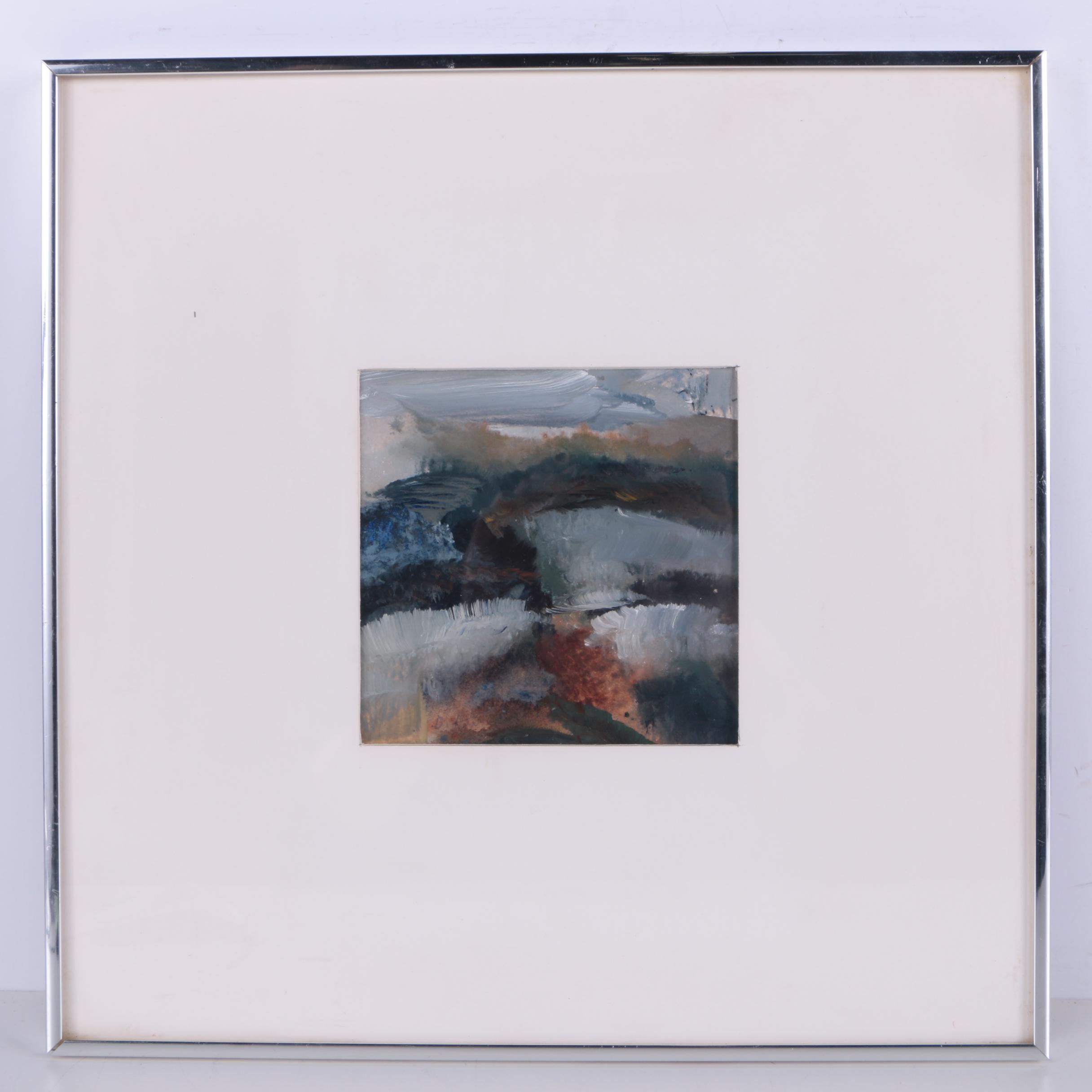 Dorothy Hunter Vintage Abstract Acrylic Paintings on Paper