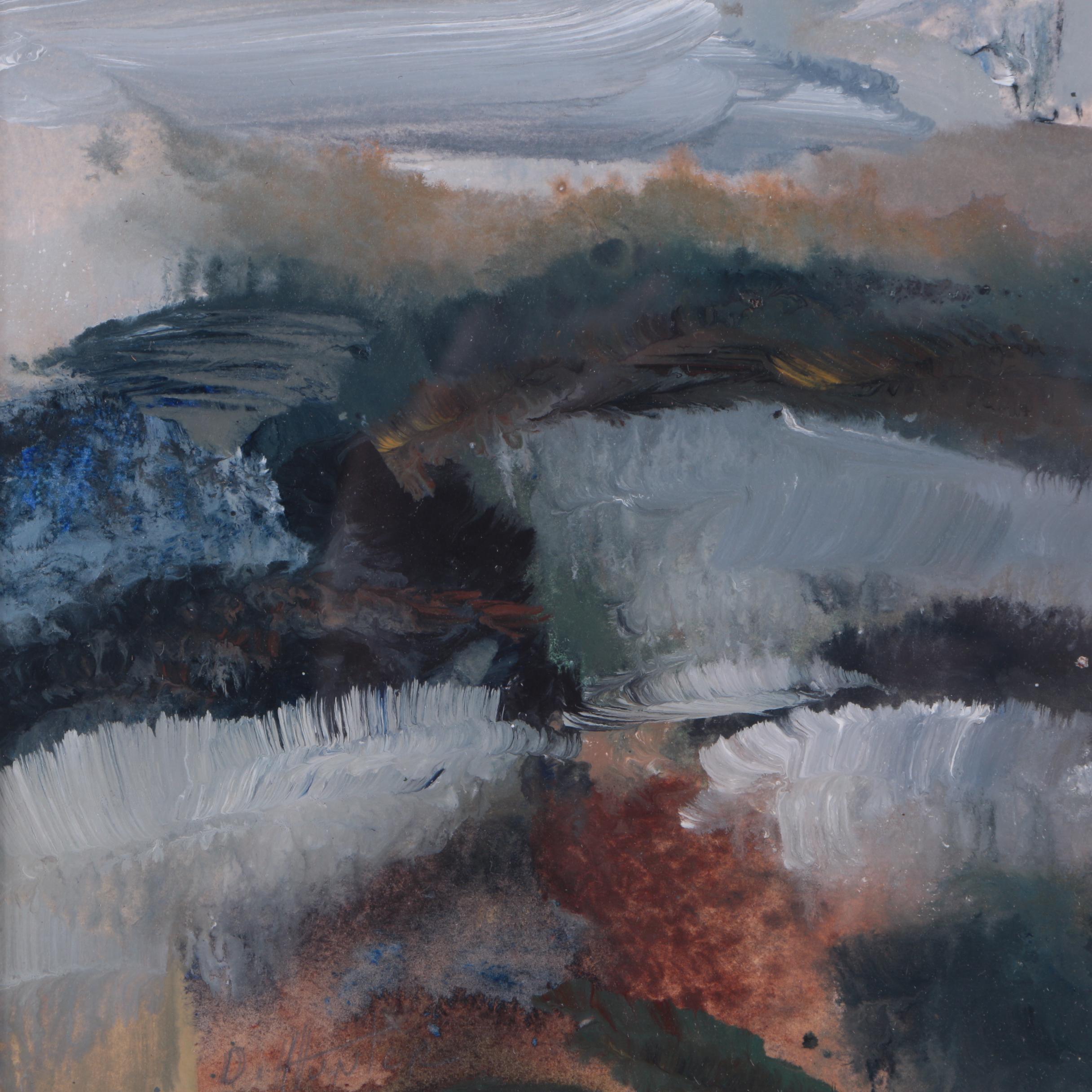 Dorothy Hunter Vintage Abstract Acrylic Paintings on Paper