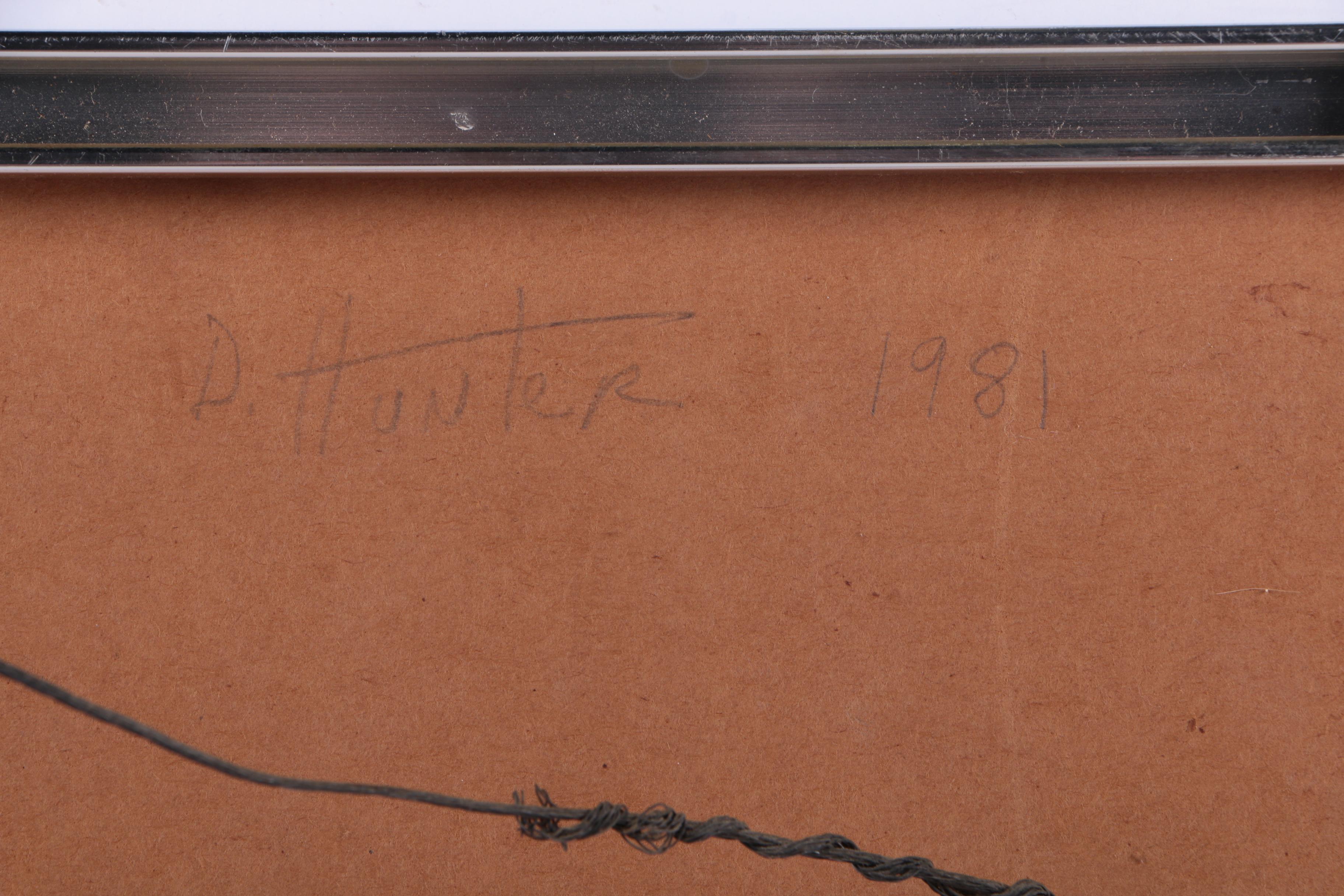 Dorothy Hunter Vintage Abstract Acrylic Paintings on Paper