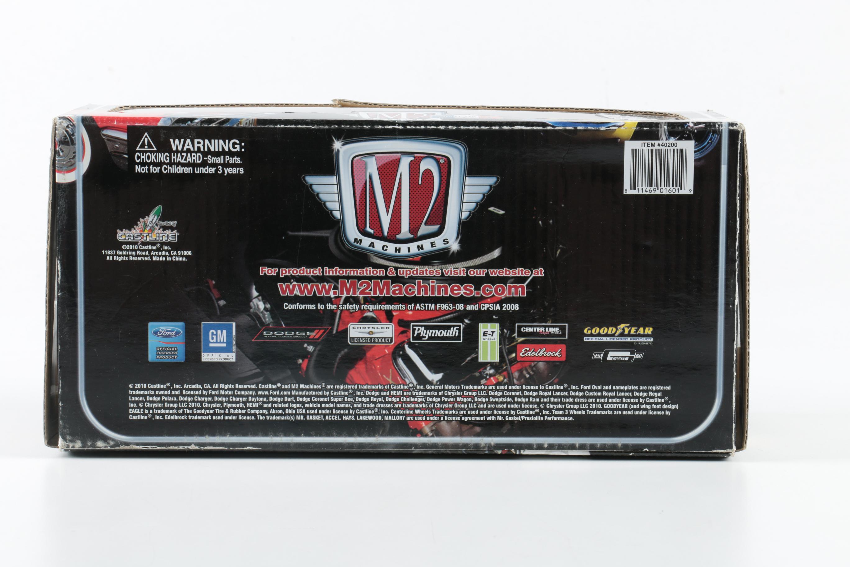 Pair of Die Cast Metal 1957 Chevys by M2 Machines "Auto-Drags"