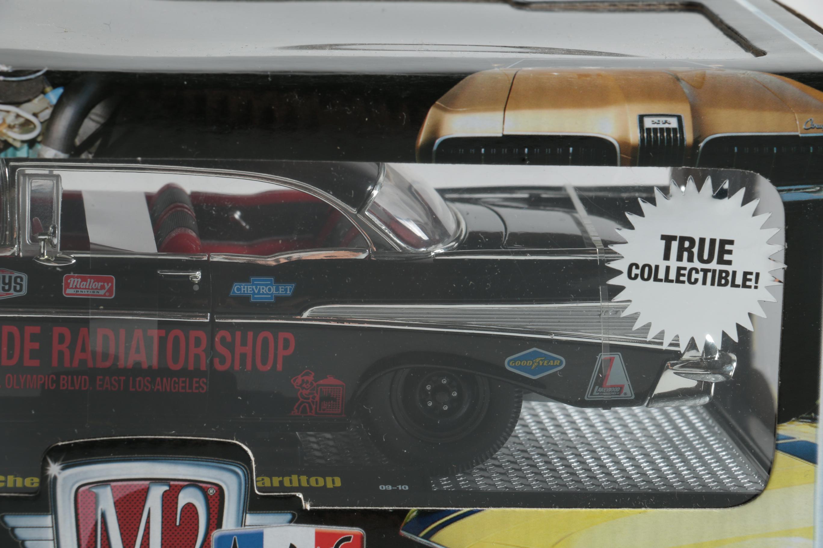 Pair of Die Cast Metal 1957 Chevys by M2 Machines "Auto-Drags"