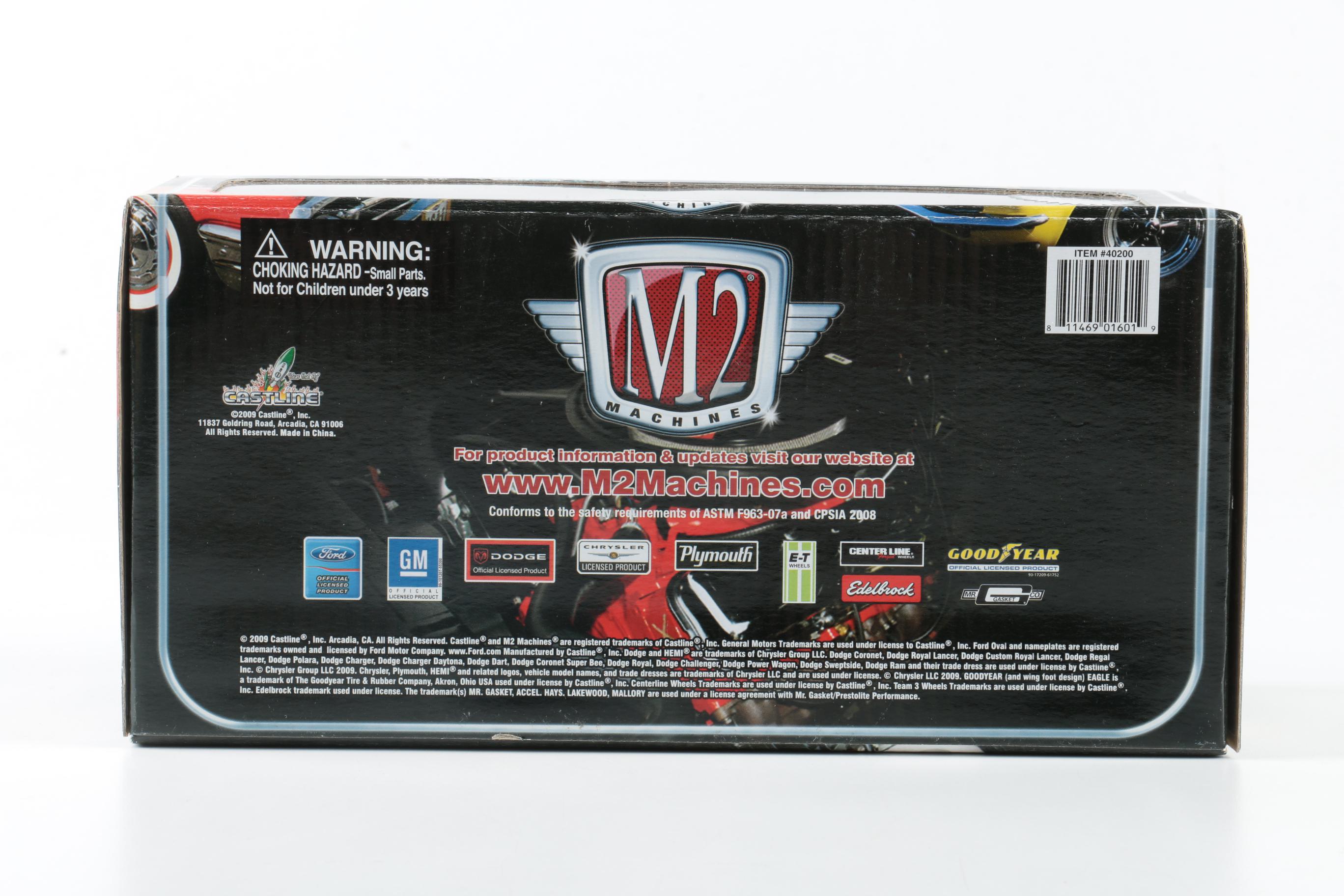 Pair of Die Cast Metal 1957 Chevys by M2 Machines "Auto-Drags"