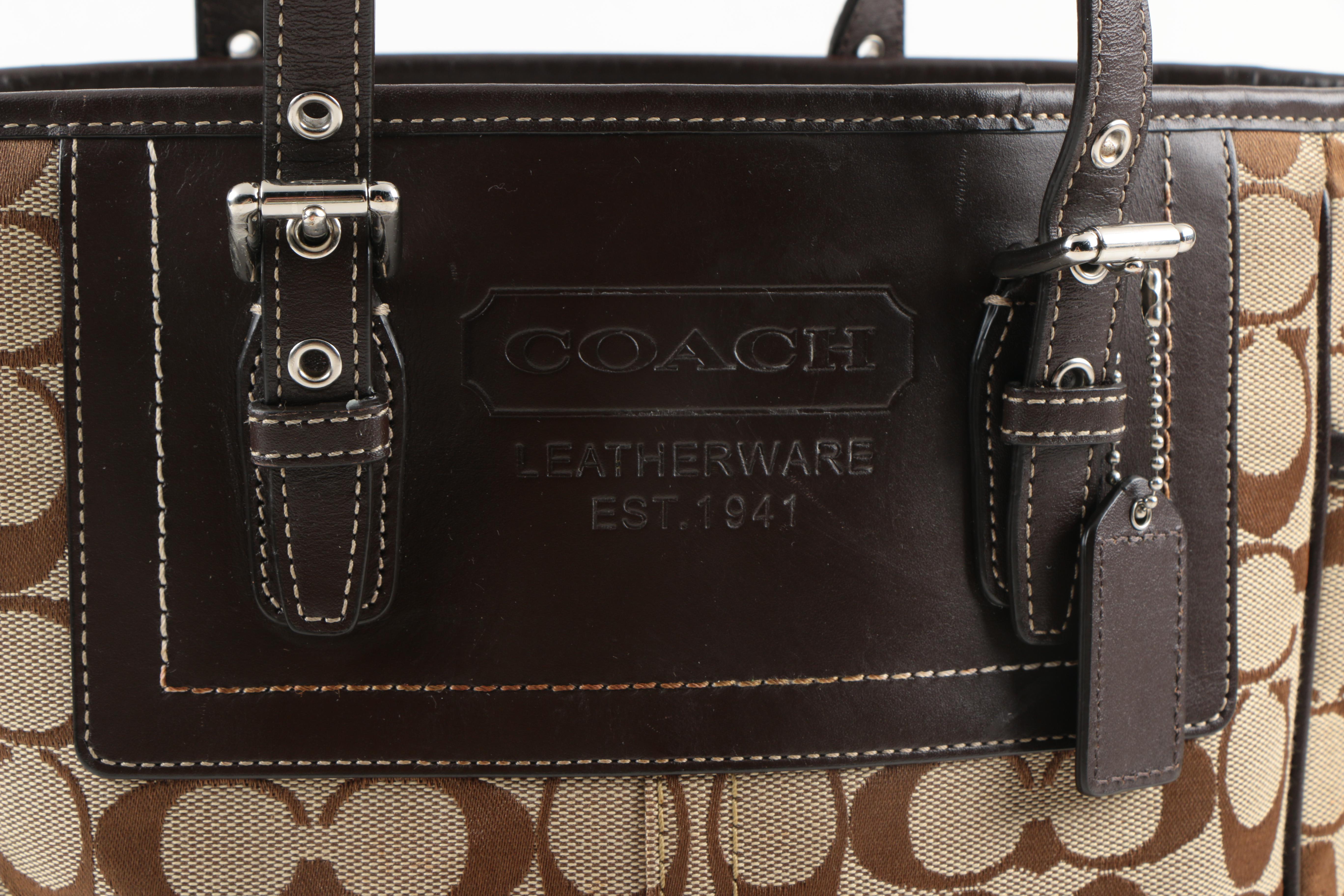 Coach Signature Jacquard Tote