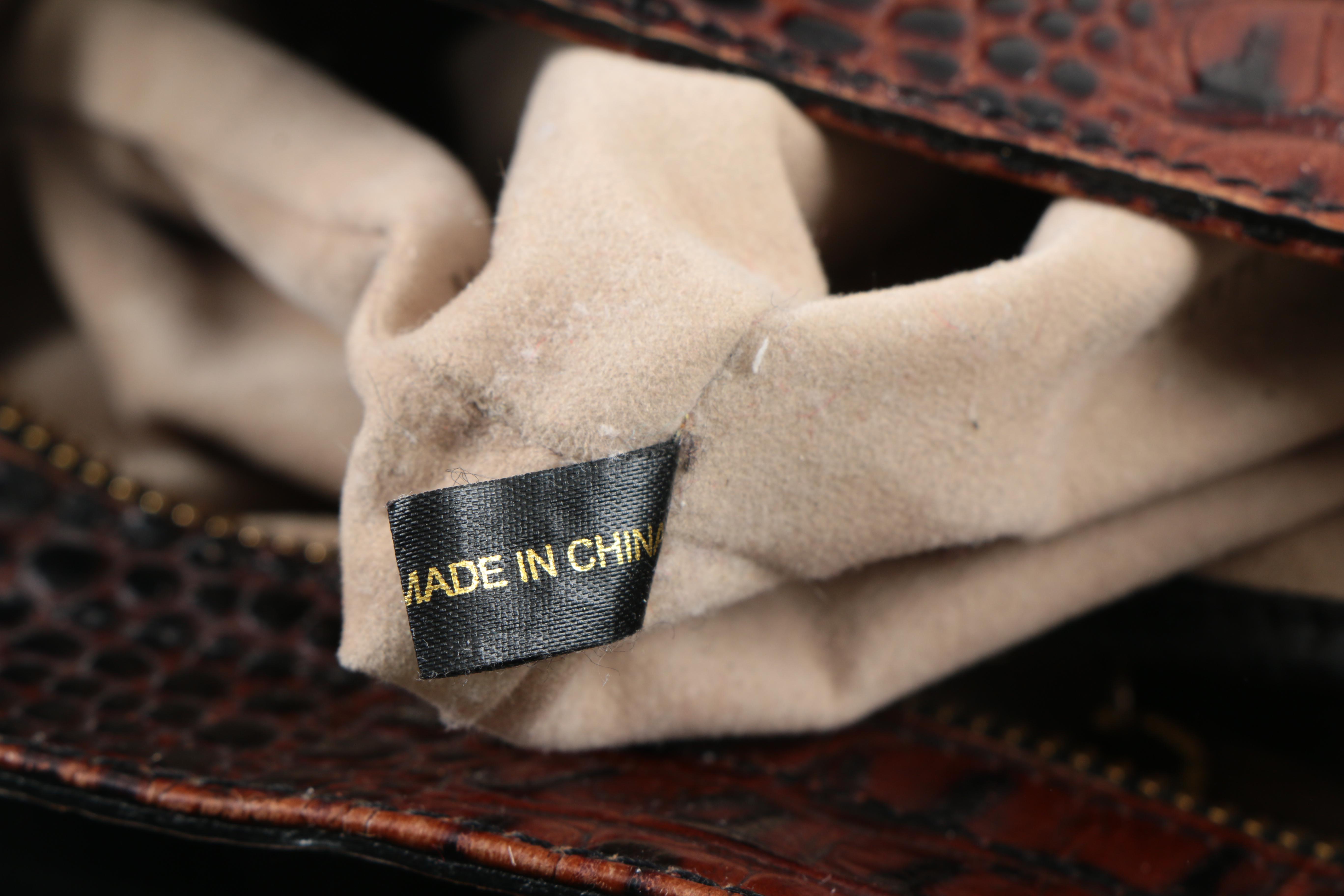 Brahmin Two Tone Leather Satchel