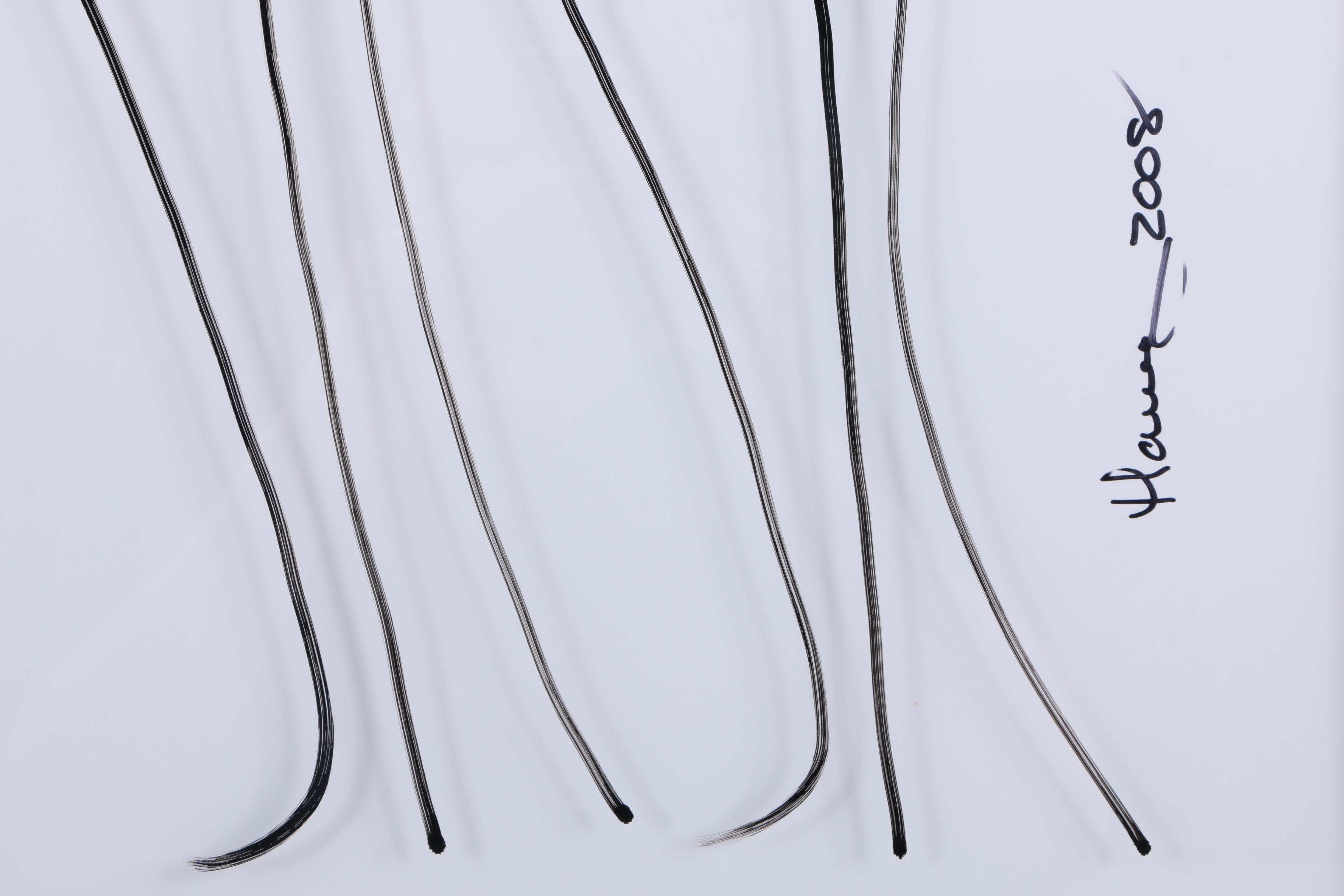 Hauer 2008 Ink Drawing on Glass of Abstract Figures