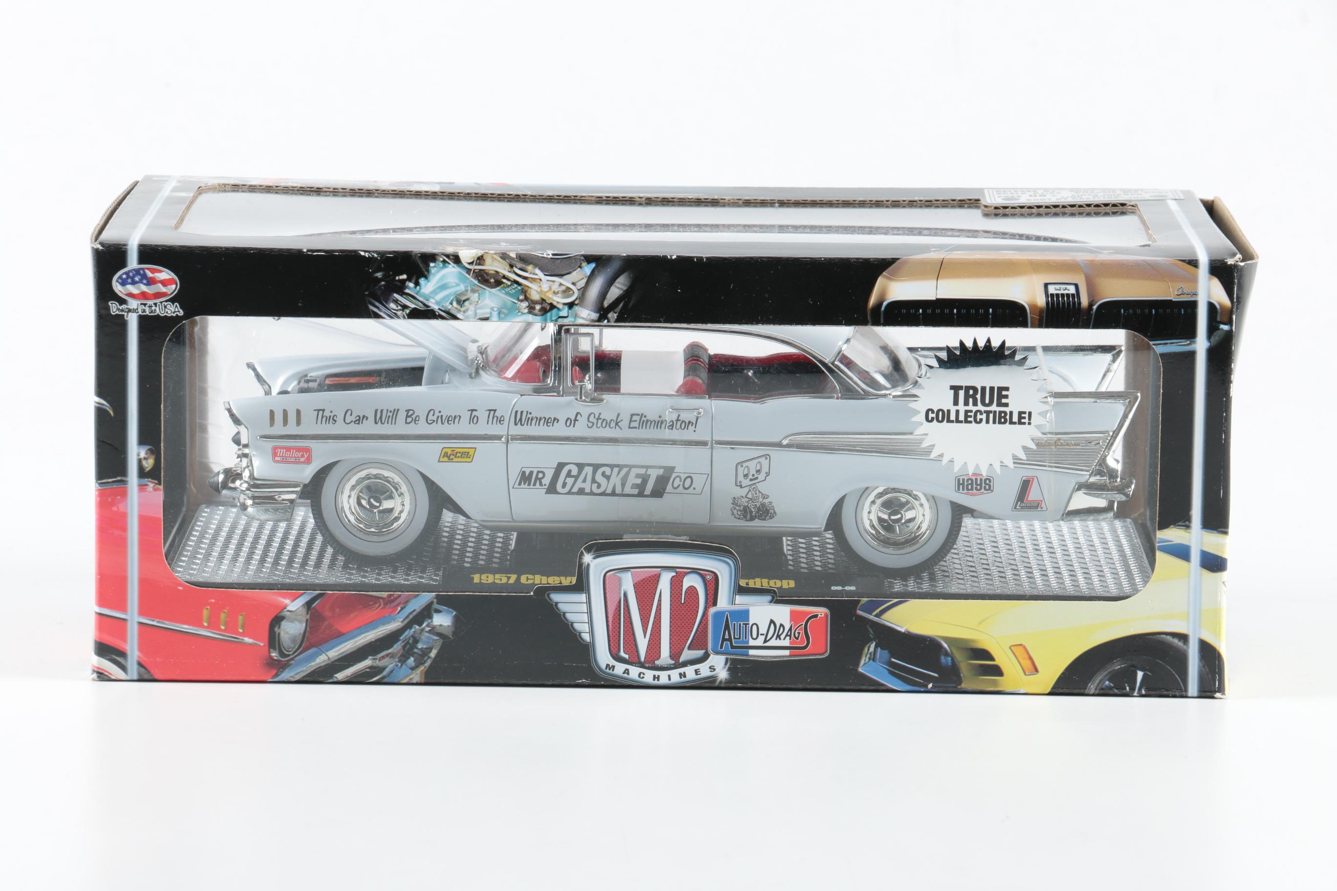 Pair of 1957 Style Chevrolet Die-Cast Cars by M2 Machines